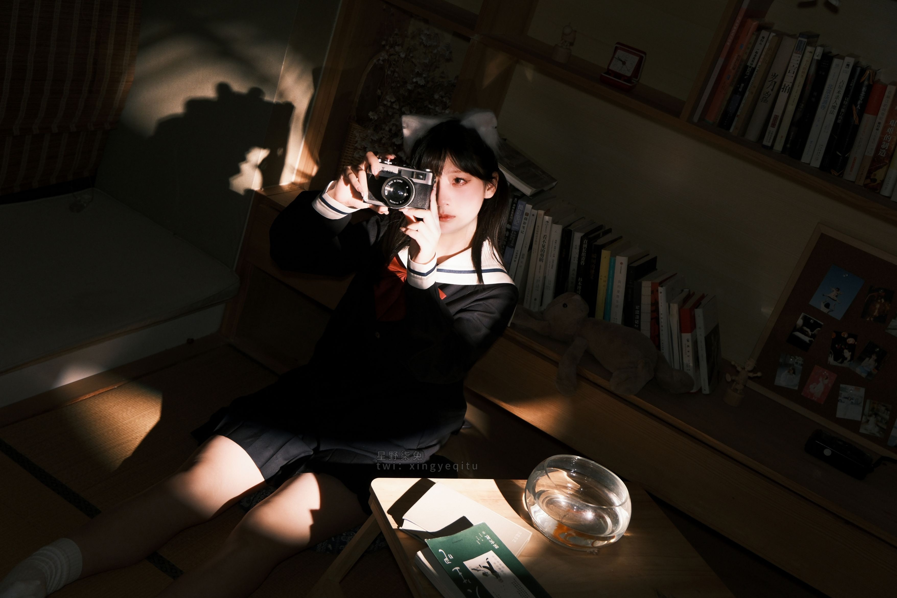 星野柒兔放课后的吔鱼少女59P1V417MB放学少女主题cos59张1视频417MB完整合集