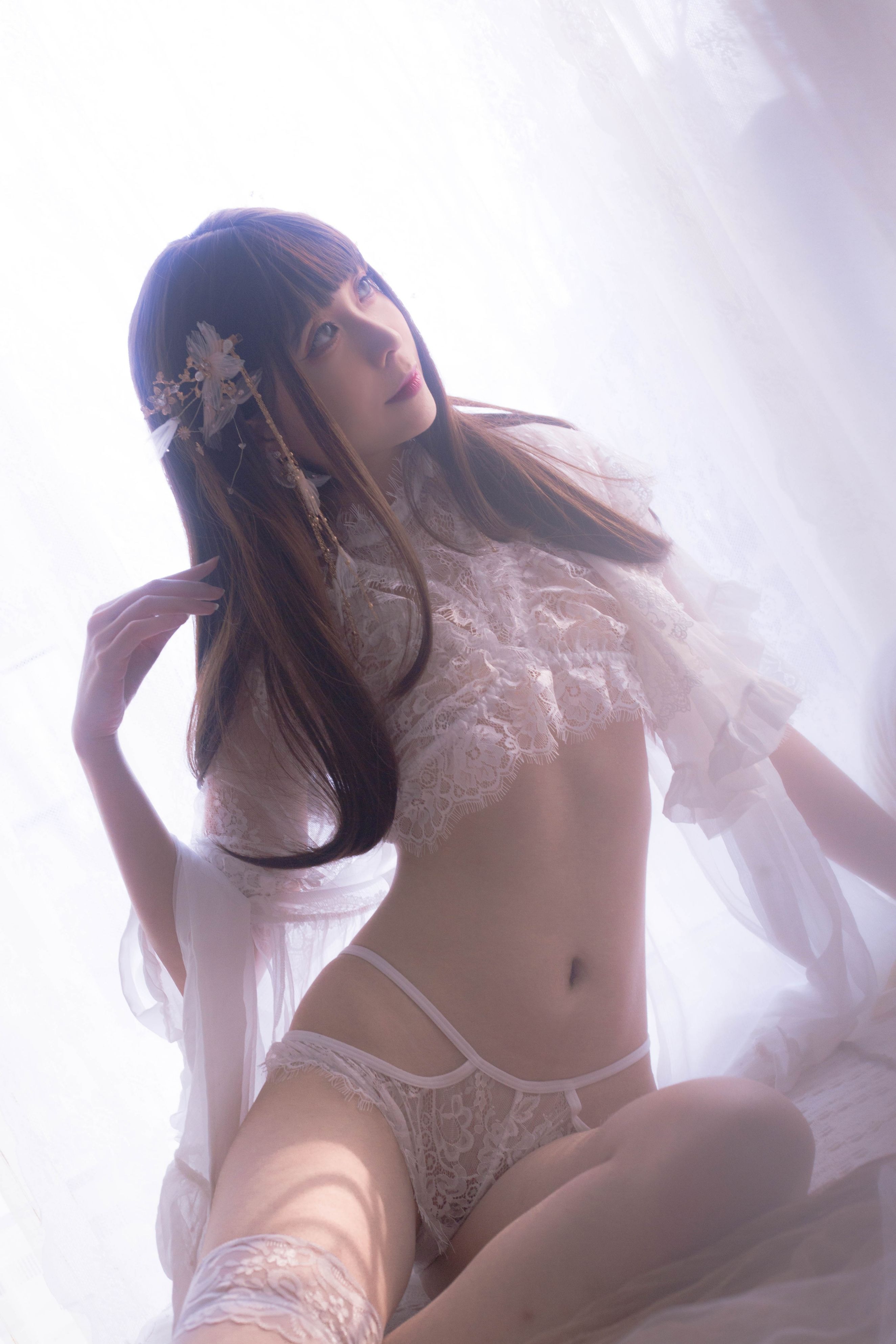 Sakiiii翎柒NO04白色流云0422高清写真