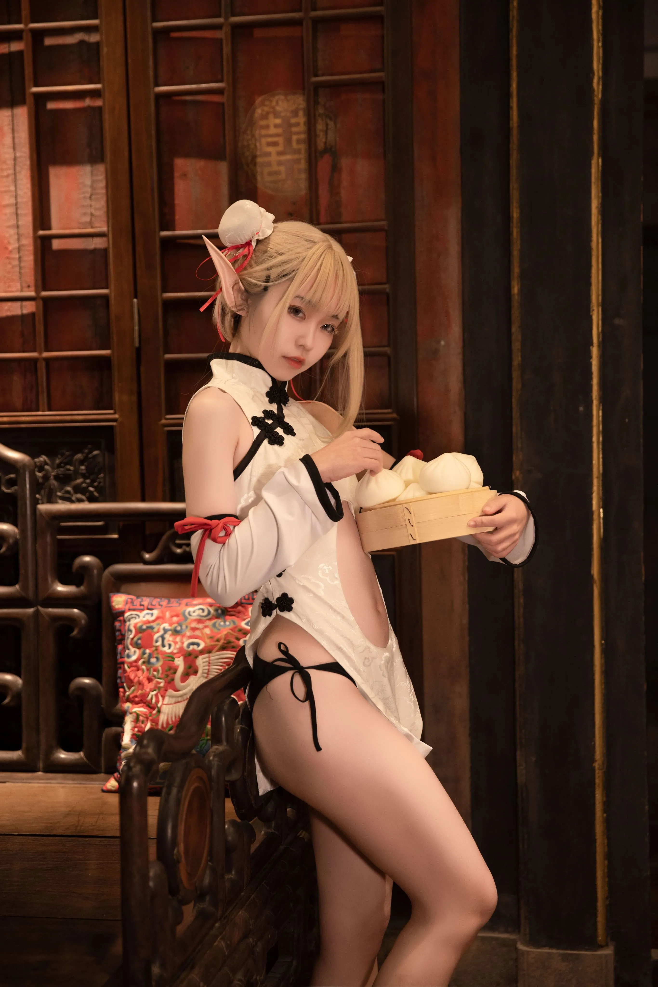 G44不会受伤水兰儿白旗袍25P300MB0208收藏必备