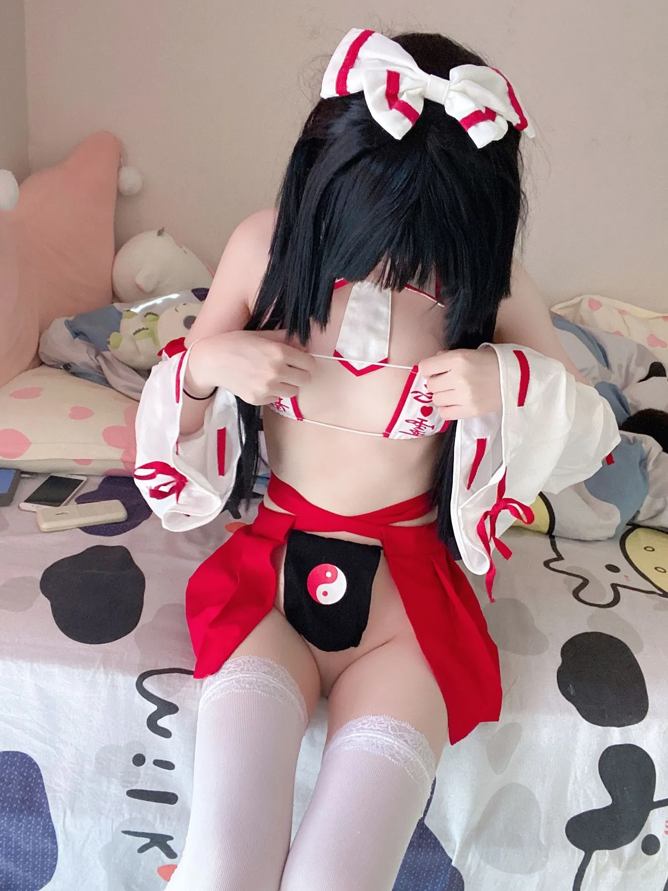 习呆呆眼帯フラ巫女緊縛55P2V135MB精选
