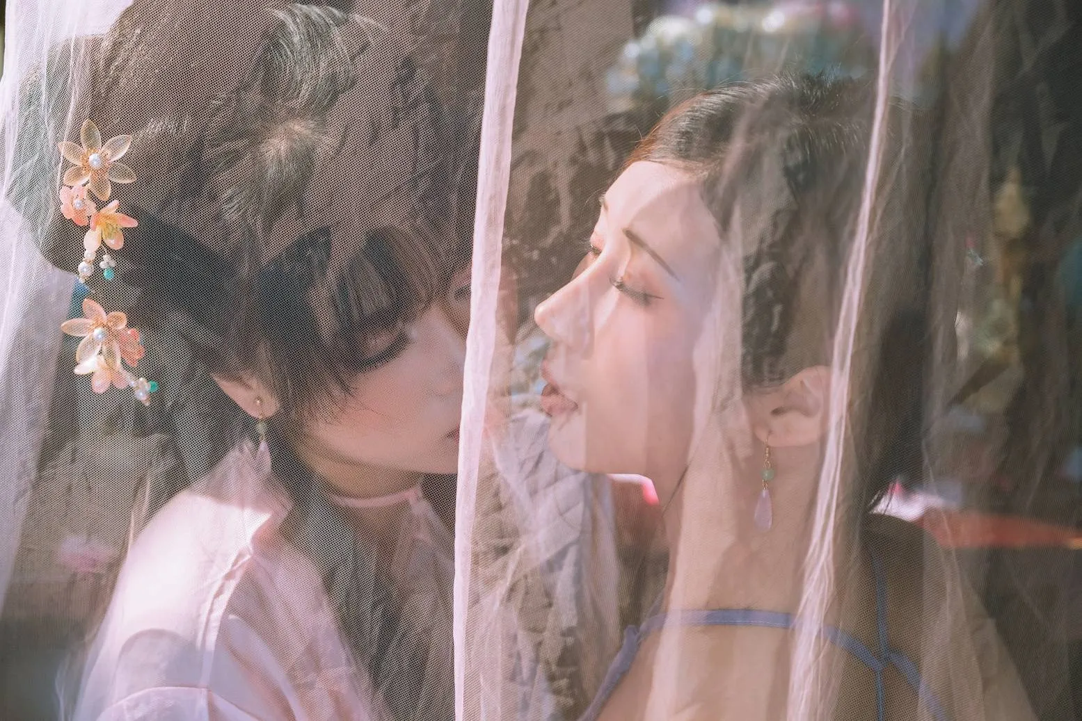 奶桃轩萧学姐双人旗袍白娘子青蛇缠绵12绸缎0405网红写真