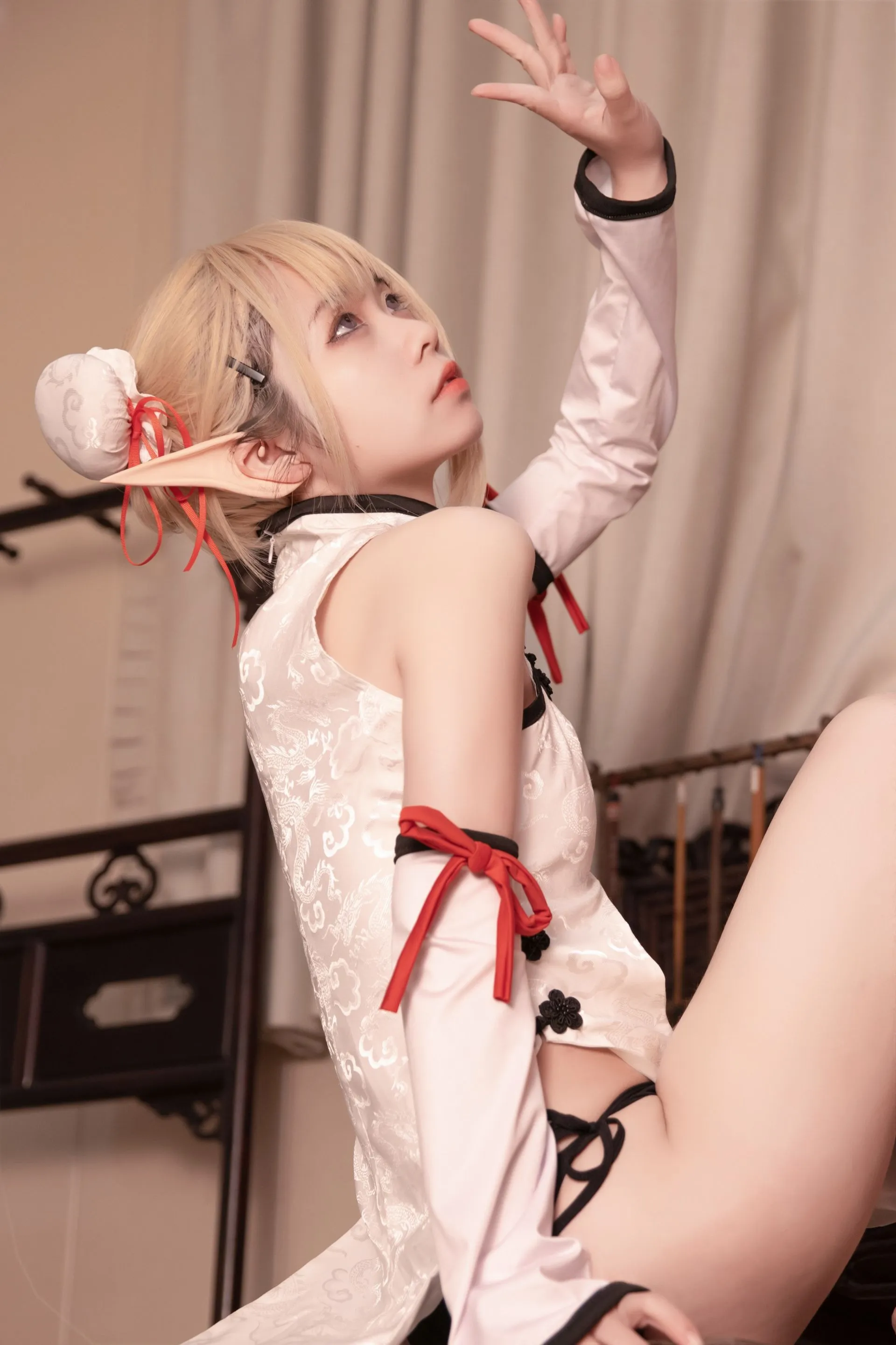 G44不会受伤水兰儿白旗袍25P300MB0208收藏必备