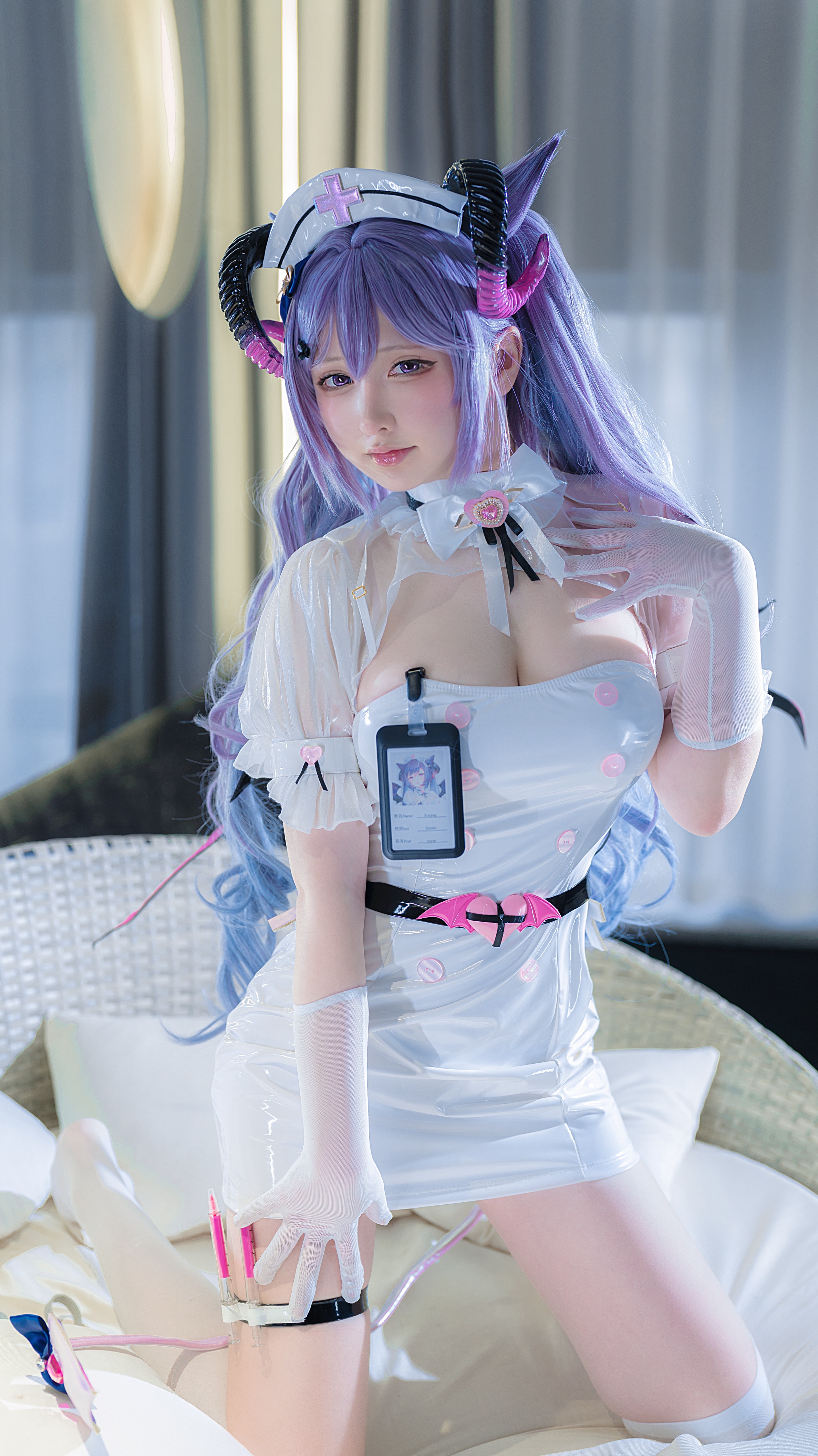 樱梨梨刻晴魅魔护士30P樱梨梨魅魔护士刻晴写真30P二次元诱惑每日必看