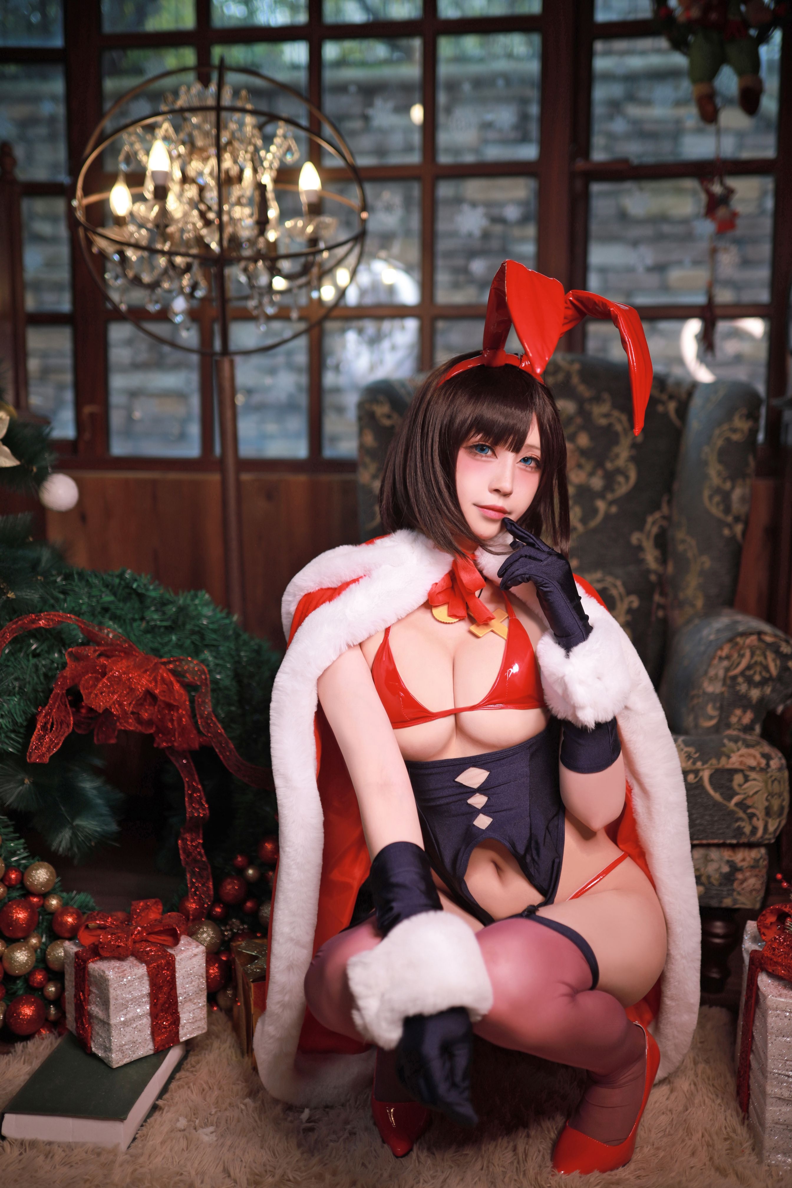 黑白御猫魔太郎圣诞兔子35P412MB0507网红写真