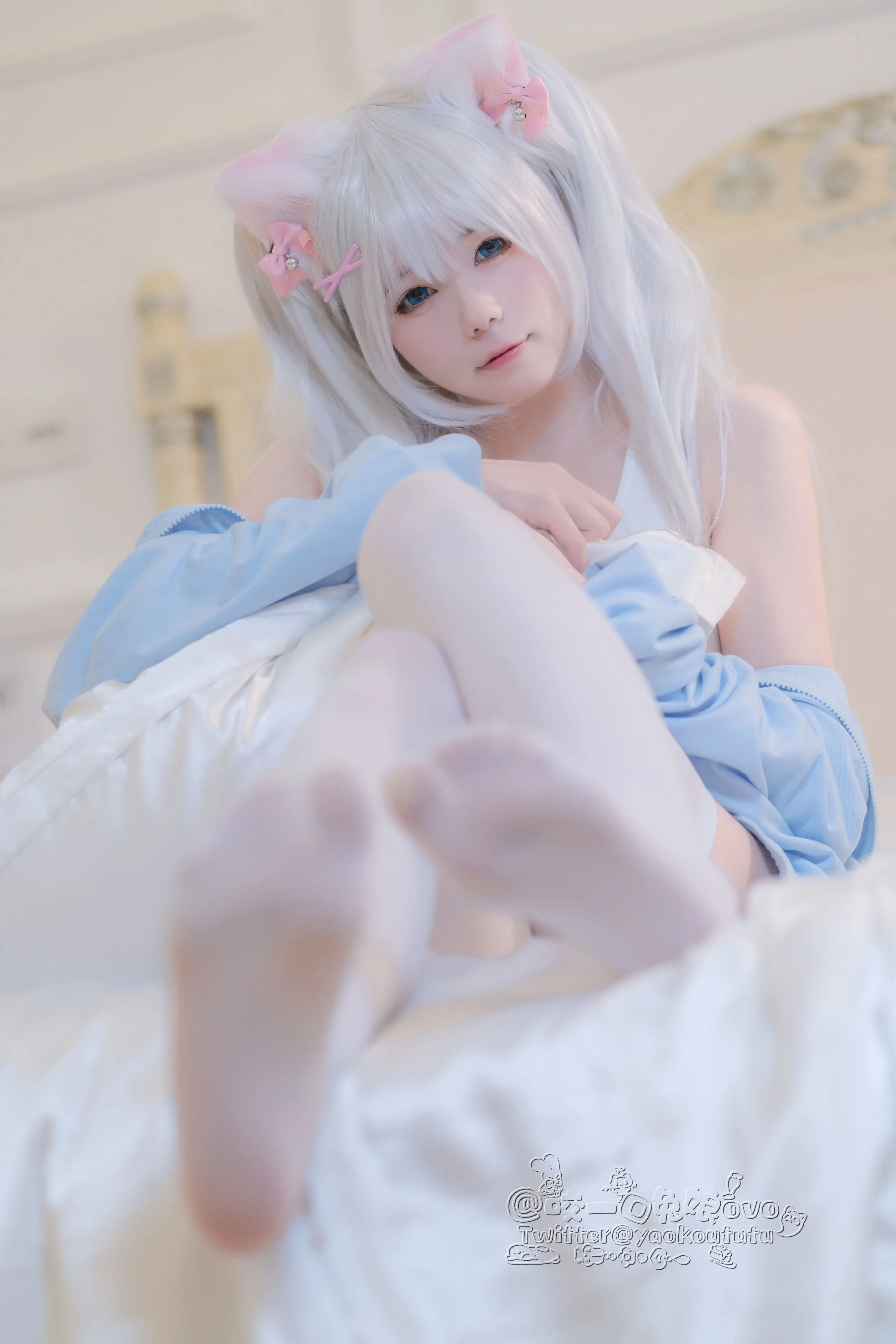 咬一口兔娘黏黏团子兔做你的猫56P1V0305网红写真