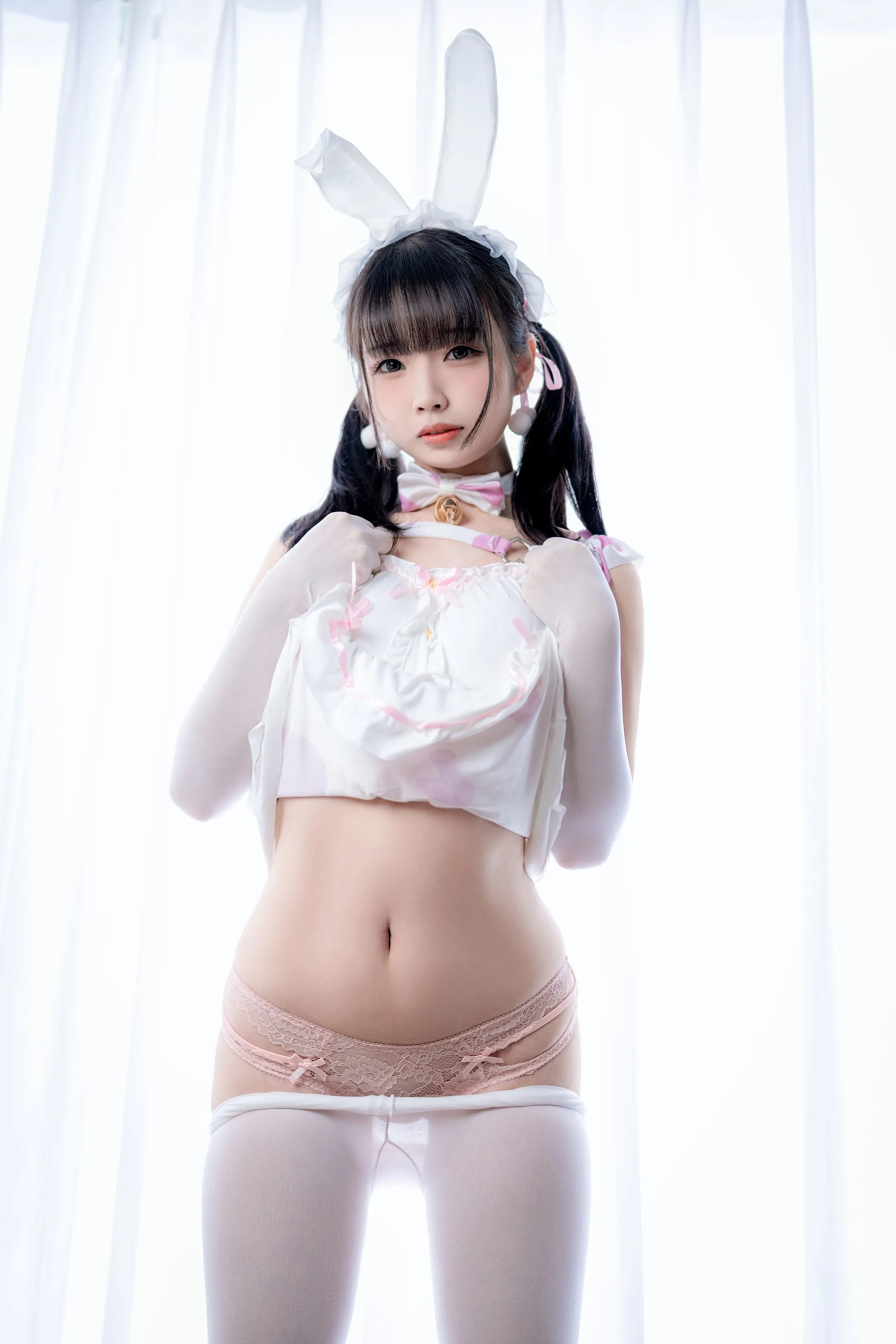 十万珍吱伏特白桃乌龙奶茶94P白桃乌龙主题cos94张高清网红写真