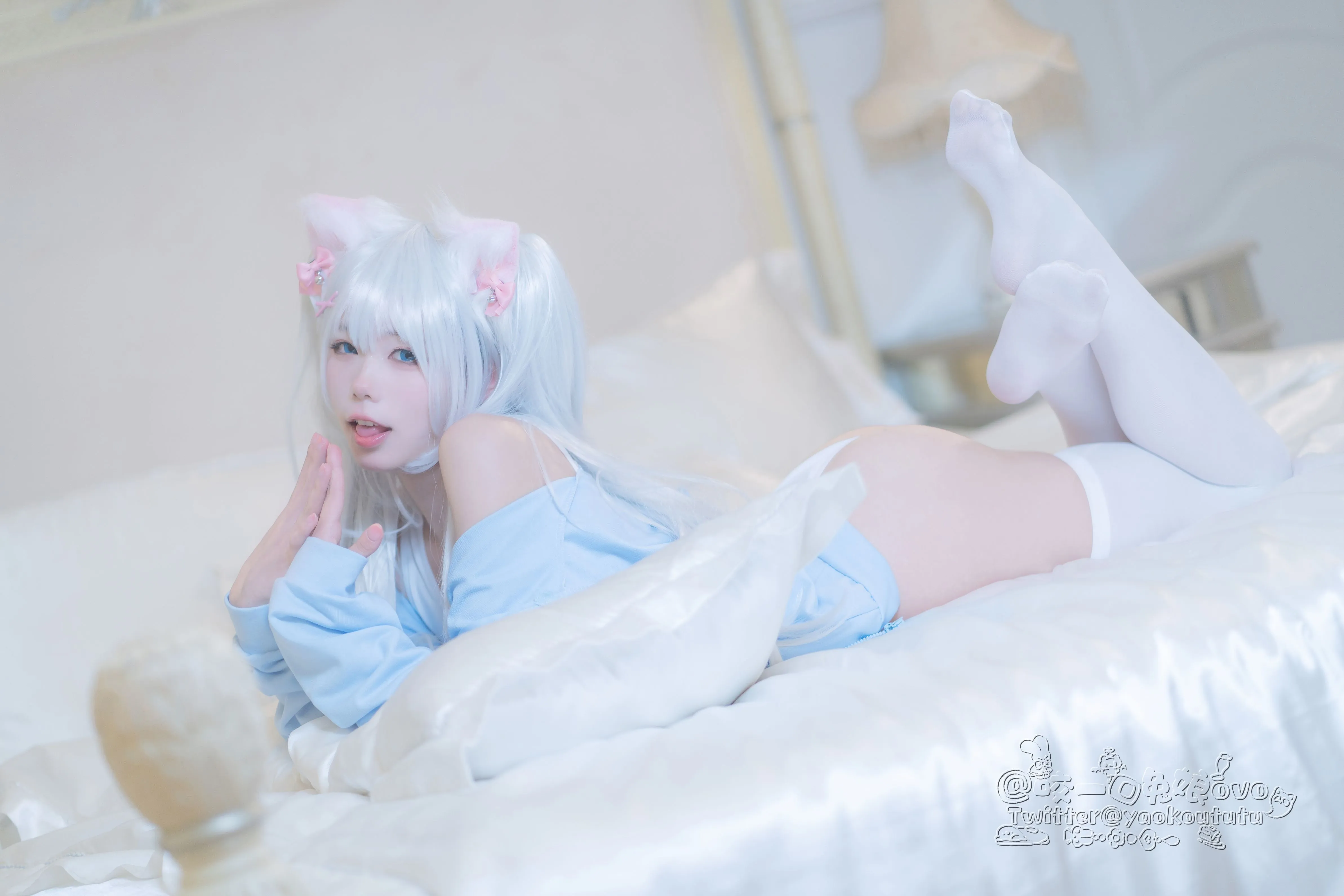 咬一口兔娘黏黏团子兔做你的猫56P1V0305网红写真