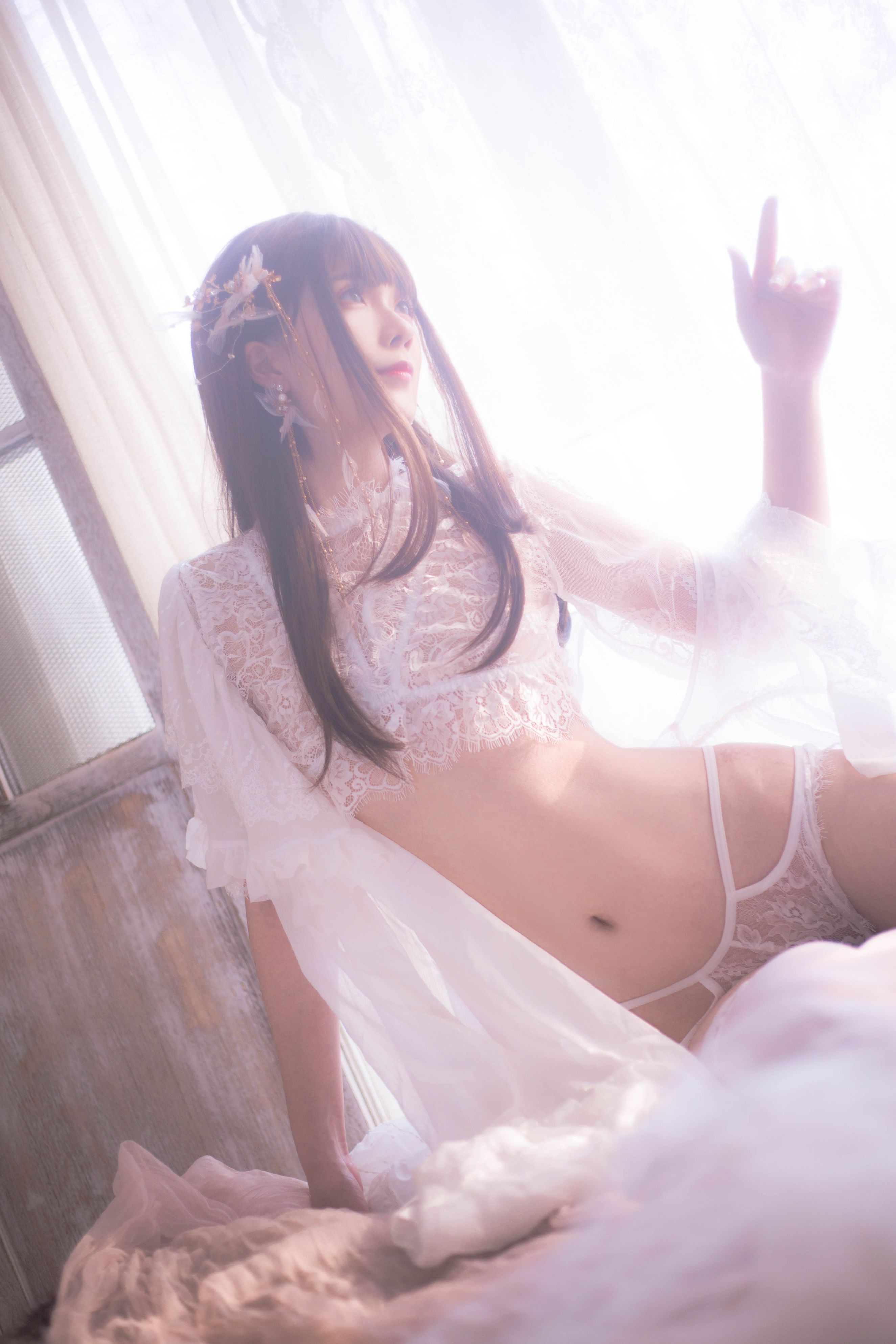 Sakiiii翎柒NO04白色流云0422高清写真