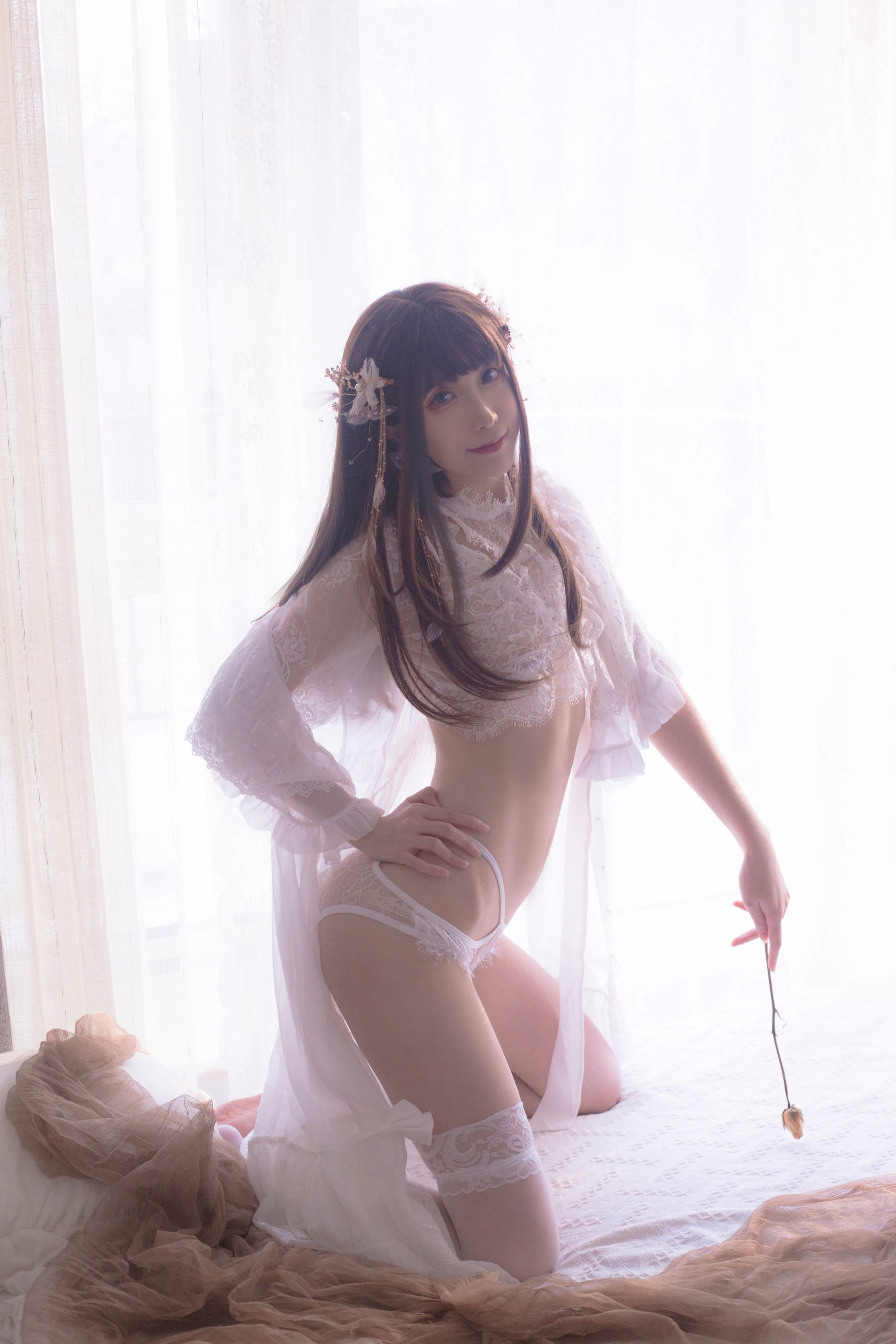 Sakiiii翎柒NO04白色流云0422高清写真