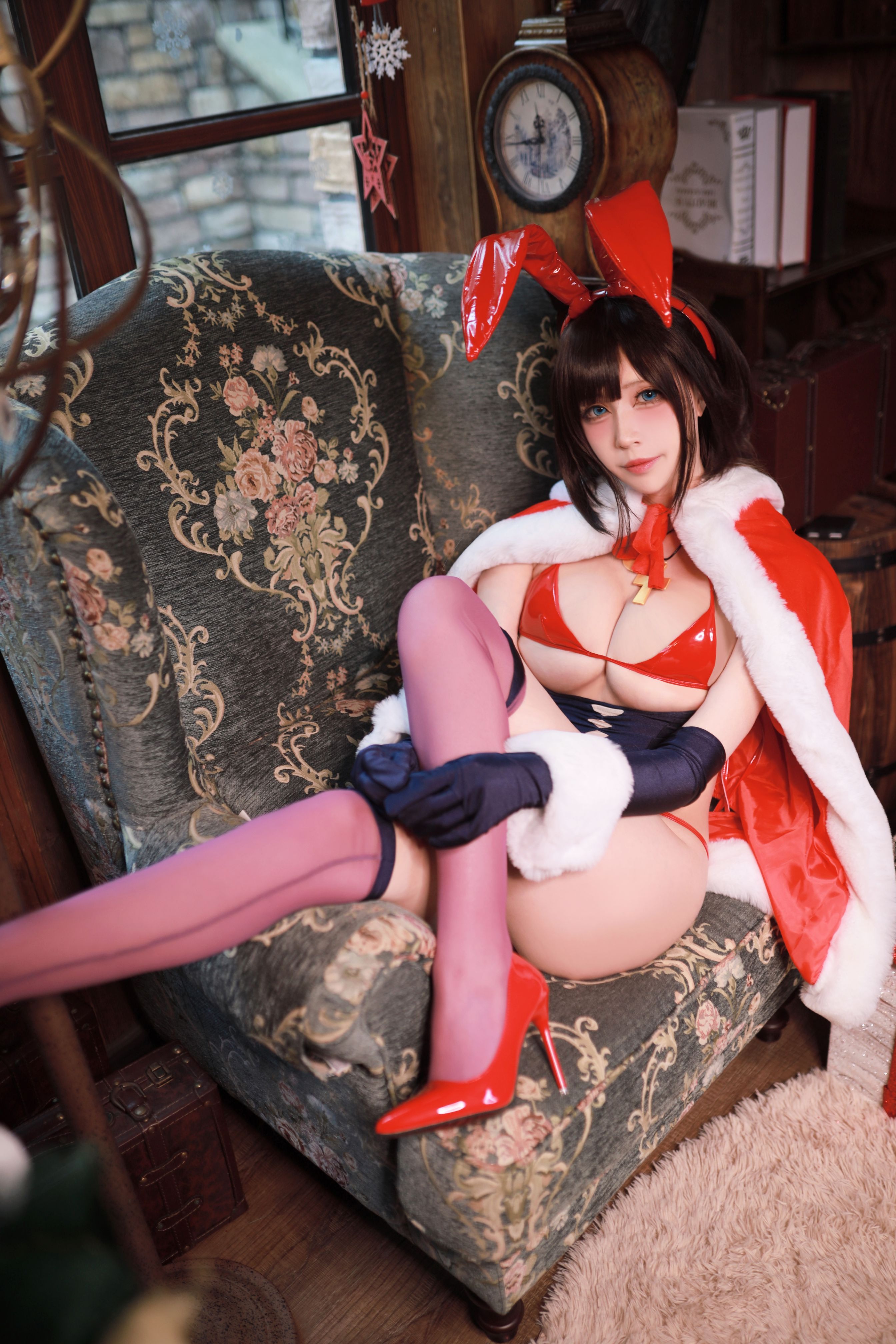 黑白御猫魔太郎圣诞兔子35P412MB0507网红写真