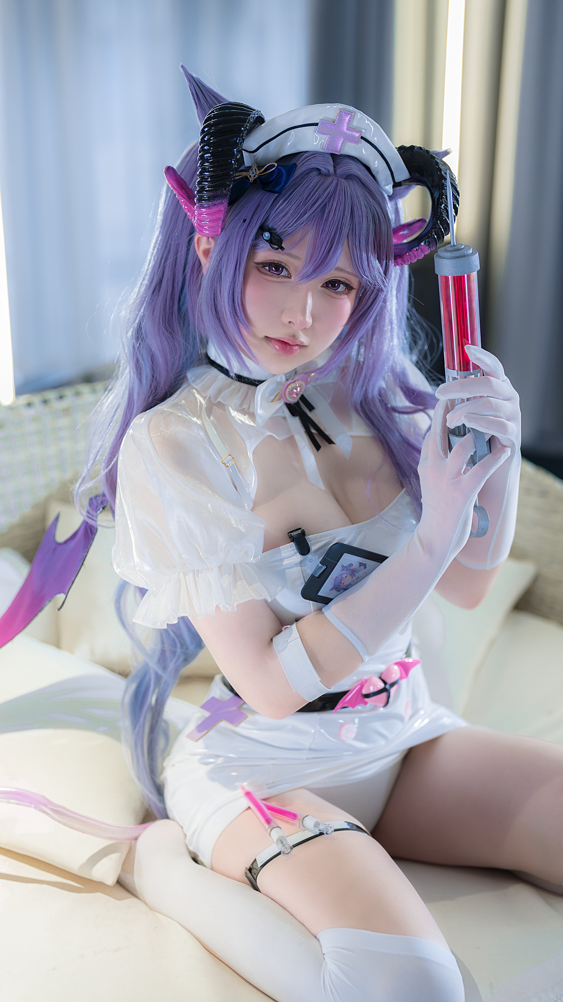 樱梨梨刻晴魅魔护士30P樱梨梨魅魔护士刻晴写真30P二次元诱惑每日必看