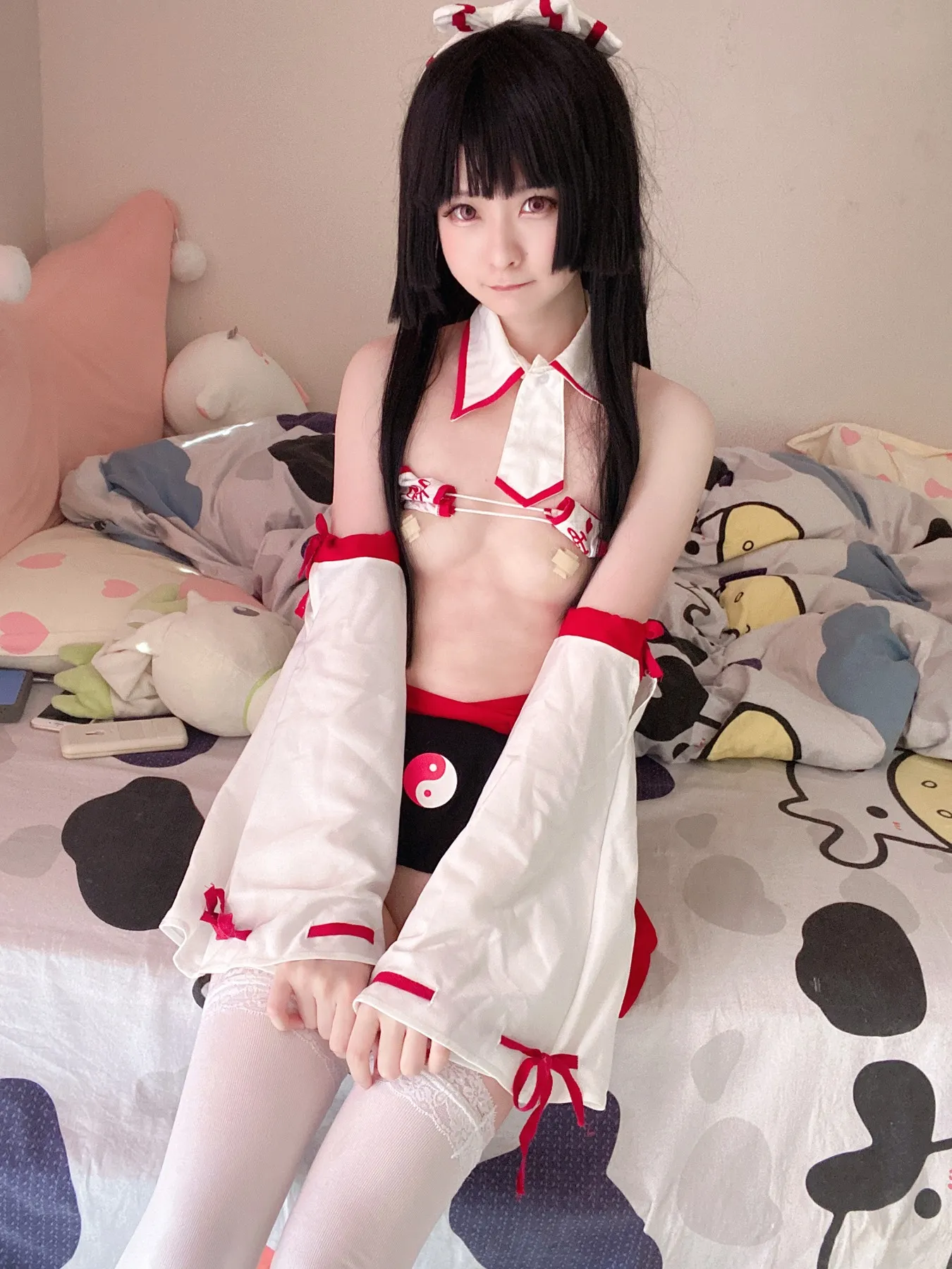 习呆呆眼帯フラ巫女緊縛55P2V135MB精选
