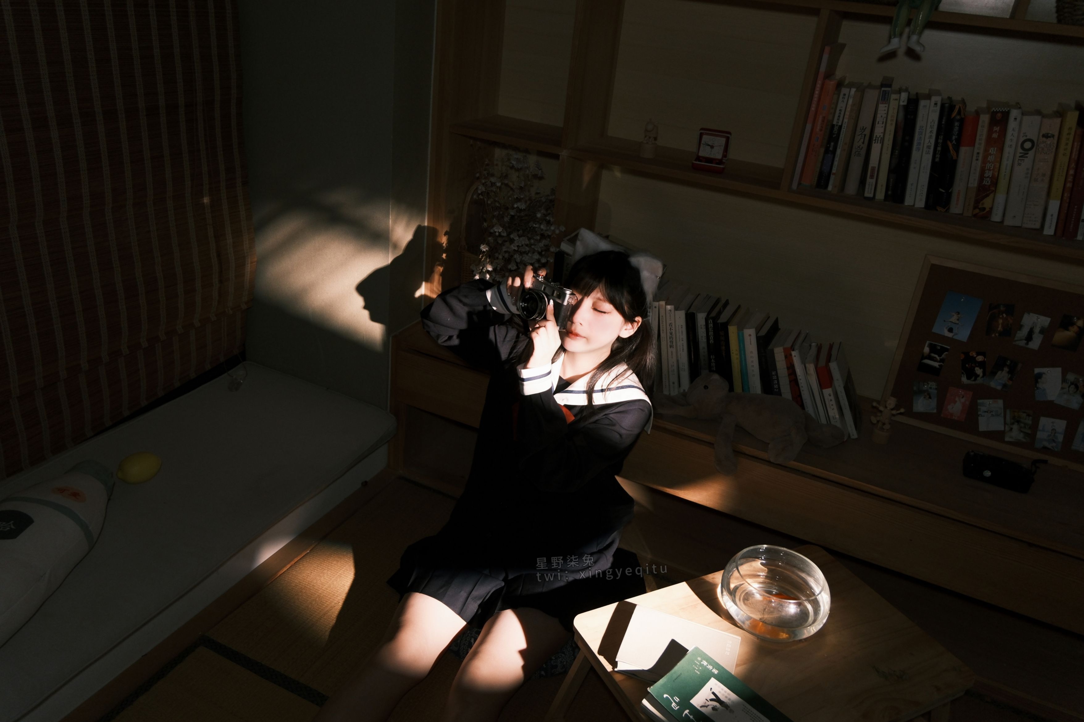星野柒兔放课后的吔鱼少女59P1V417MB放学少女主题cos59张1视频417MB完整合集