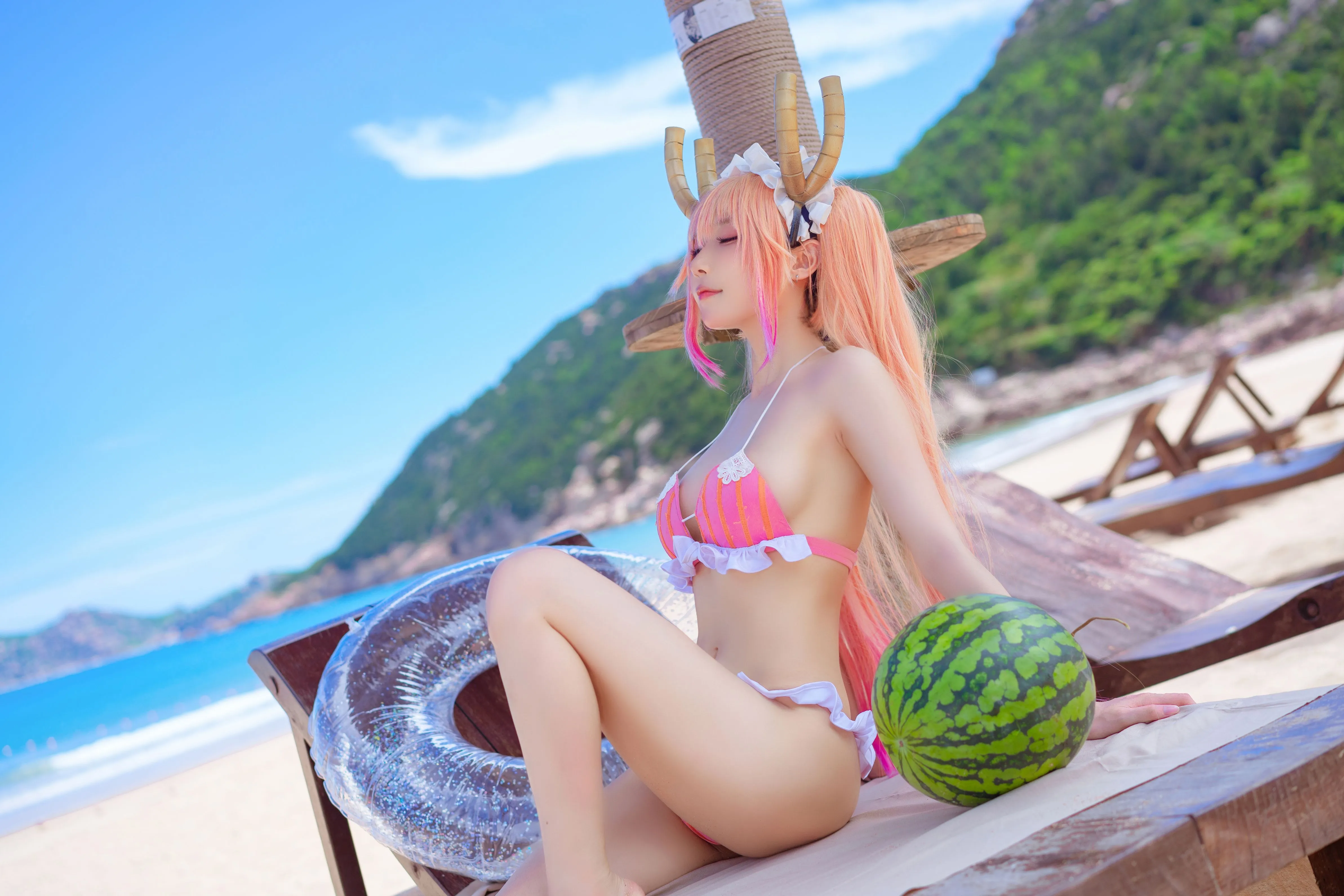 阿包也是兔娘10月舰长图龙女仆泳装23P507MB原版写真