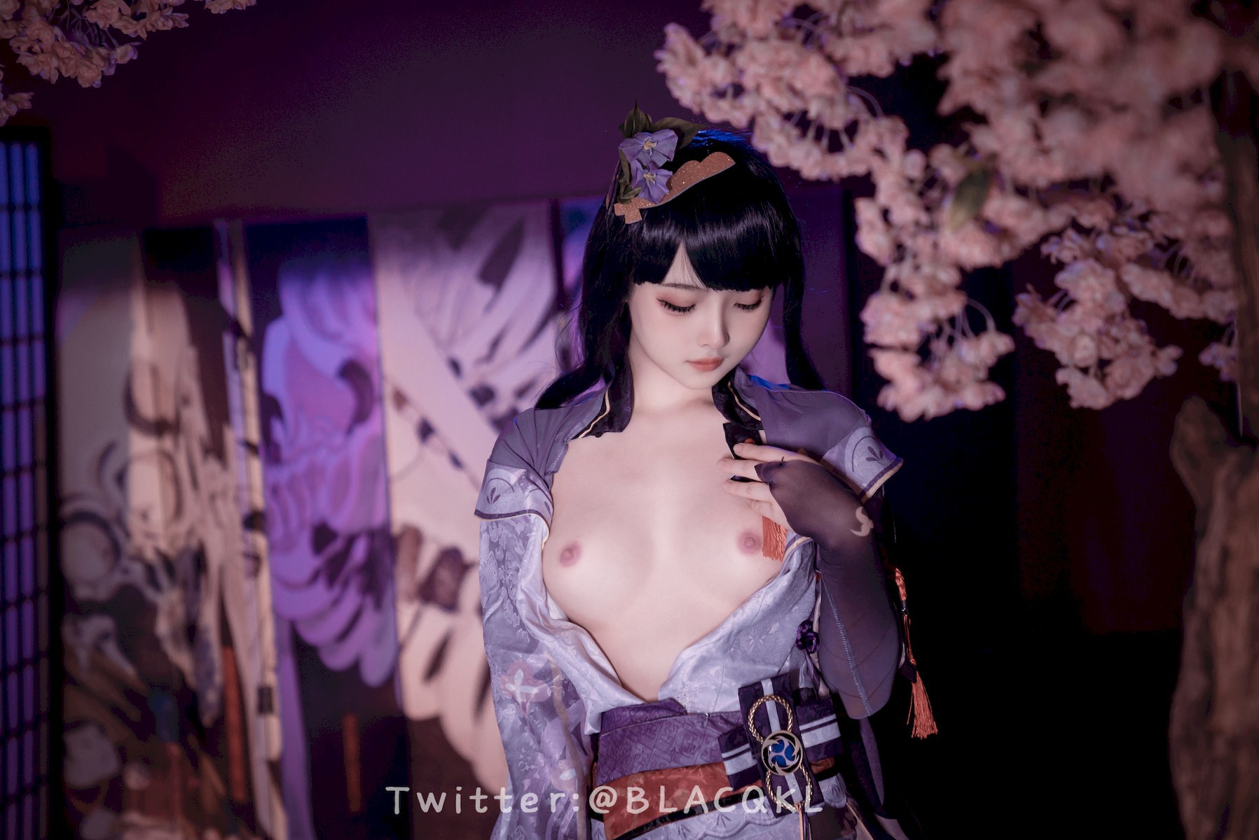 Cosplay白莉愛吃巧克力雷電將軍原版写真