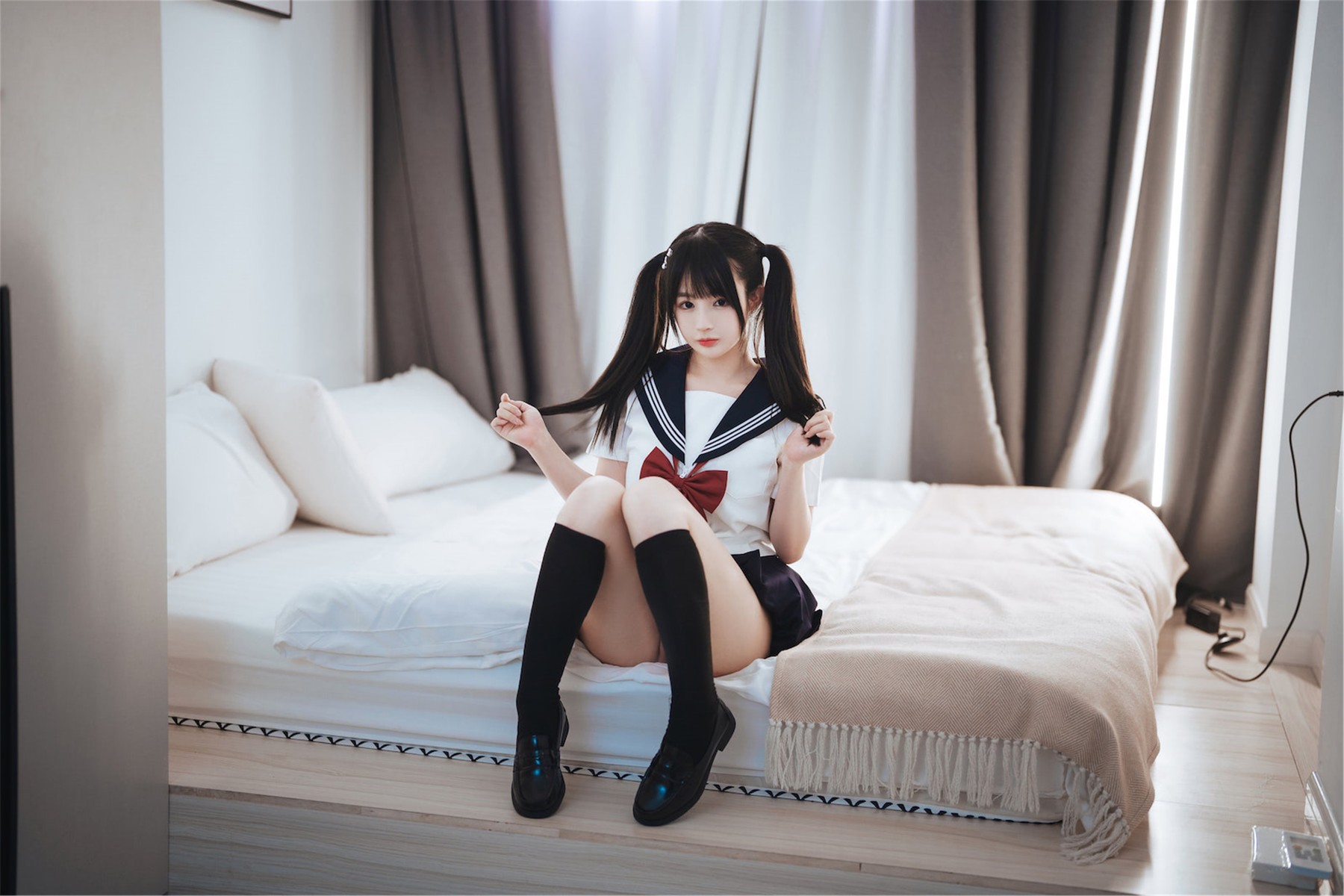Cosplay桜井宁宁双马尾JK全新上线