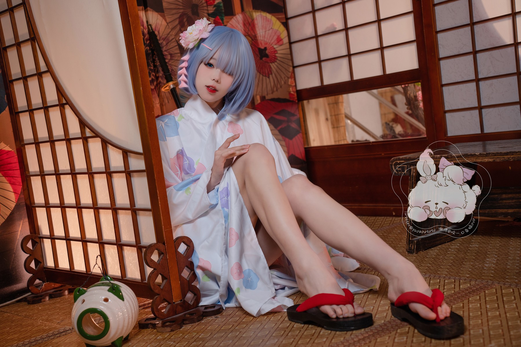Cosplay黏黏团子兔蕾姆夏日祭高清无水印