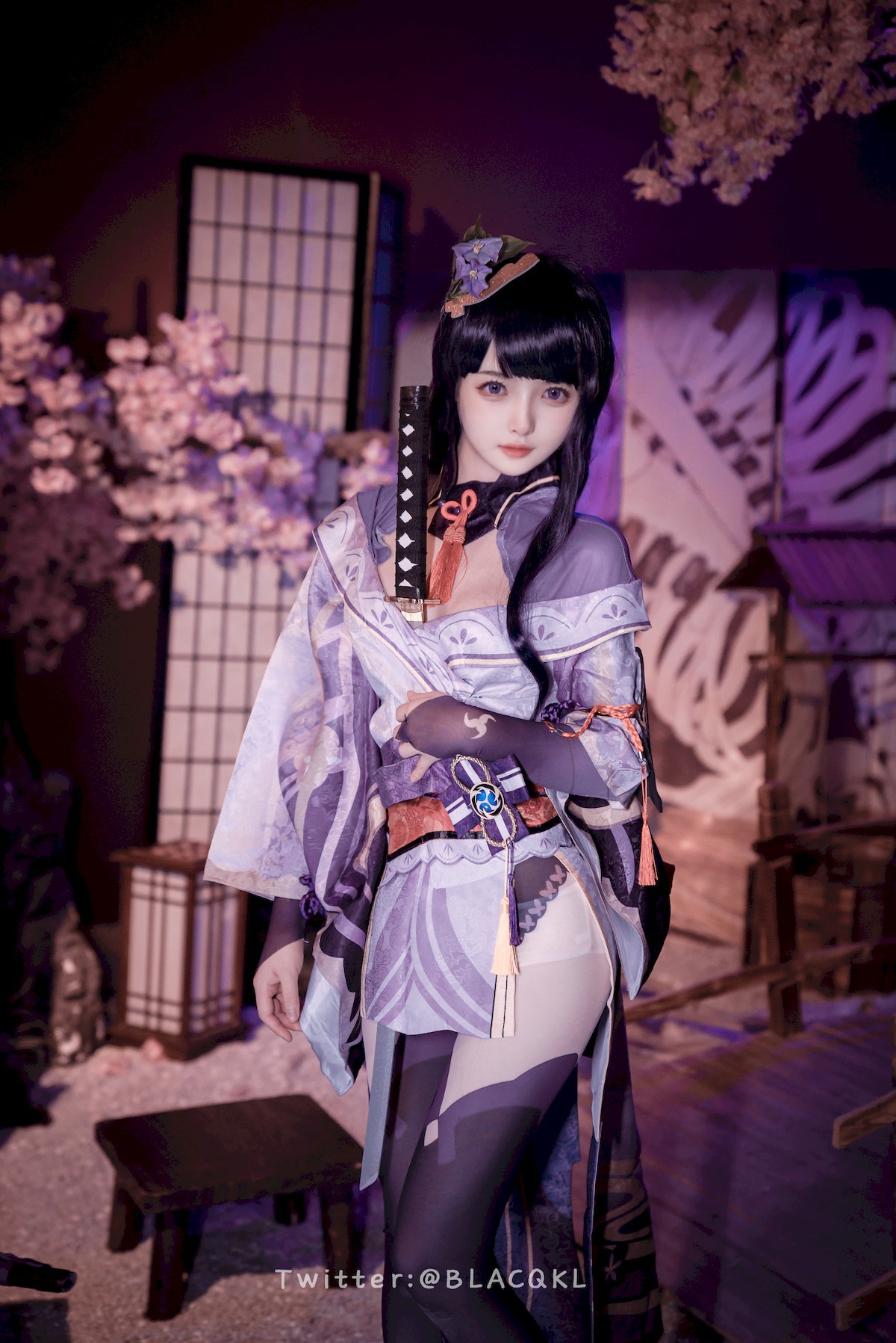 Cosplay白莉愛吃巧克力雷電將軍原版写真