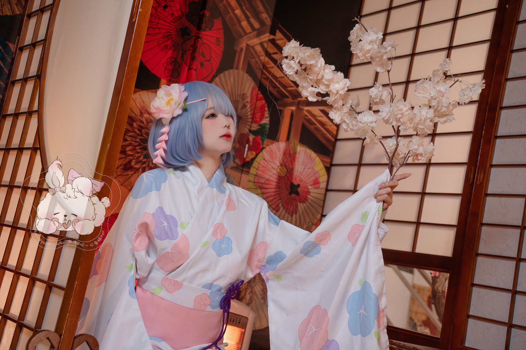 Cosplay黏黏团子兔蕾姆夏日祭高清无水印