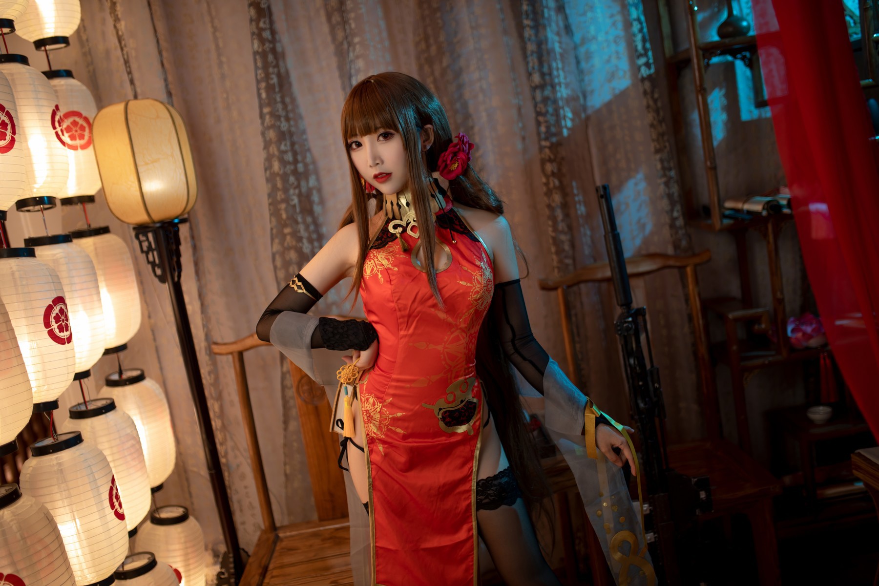 Cosplay面饼仙儿DSR50红牡丹今日更新