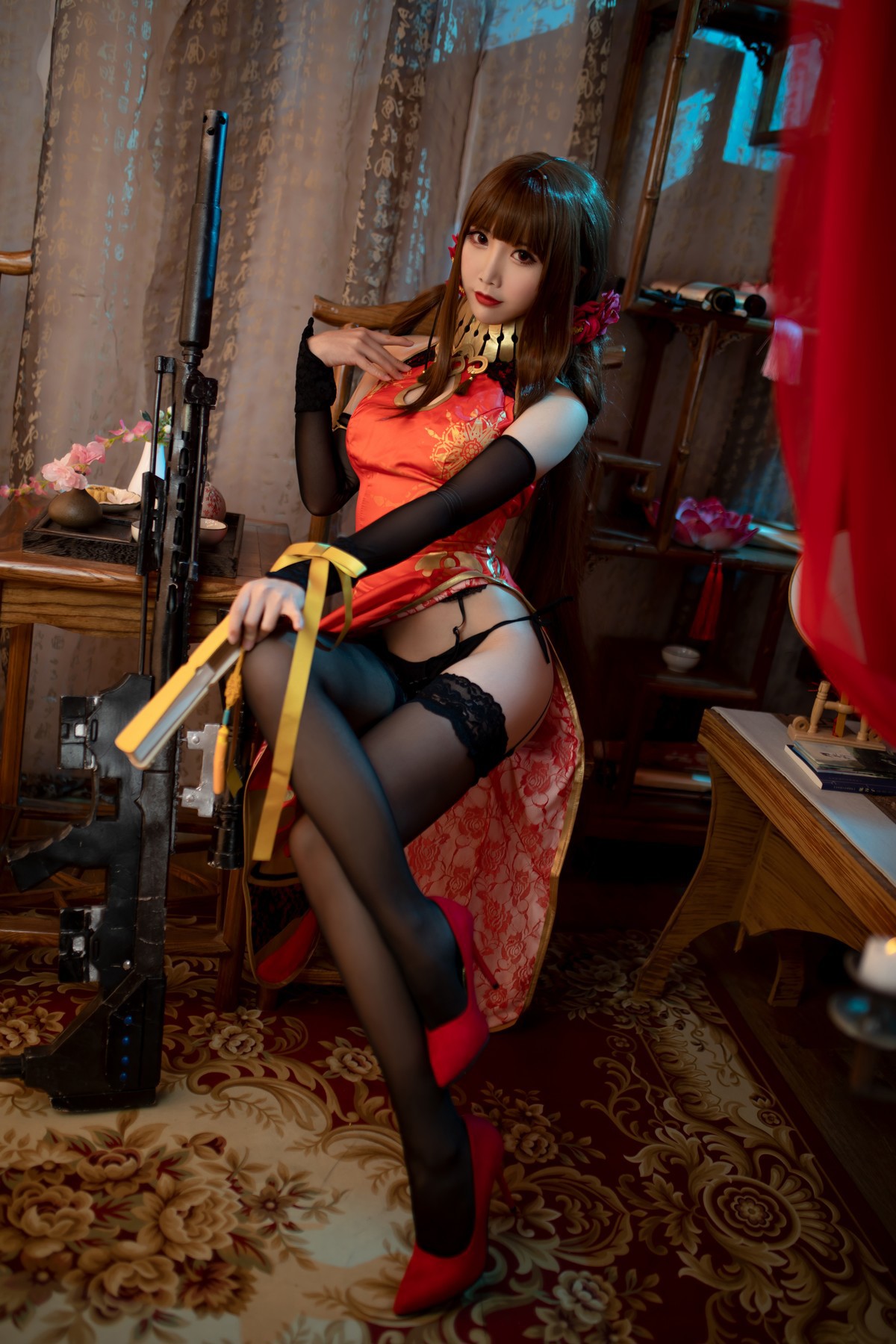 Cosplay面饼仙儿DSR50红牡丹今日更新