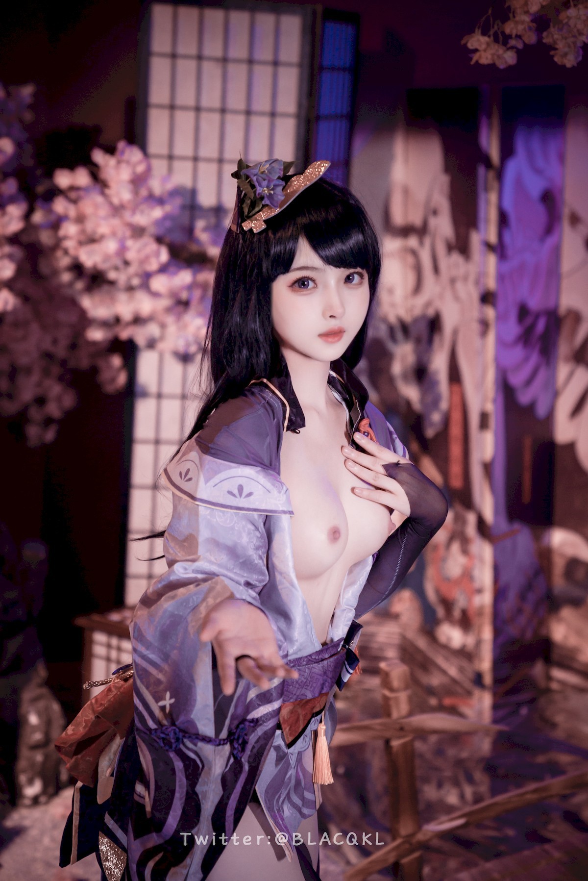 Cosplay白莉愛吃巧克力雷電將軍原版写真