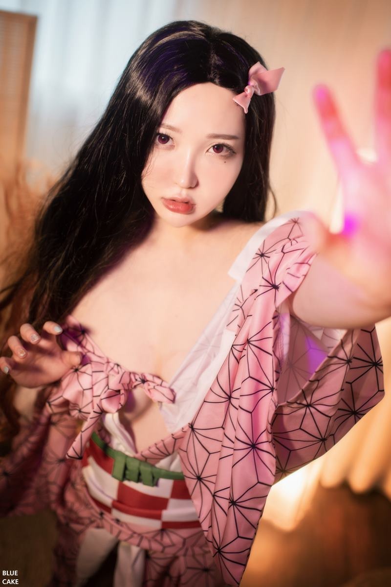 Cos???孫樂樂021BLUECAKEPINKONI100P最新写真