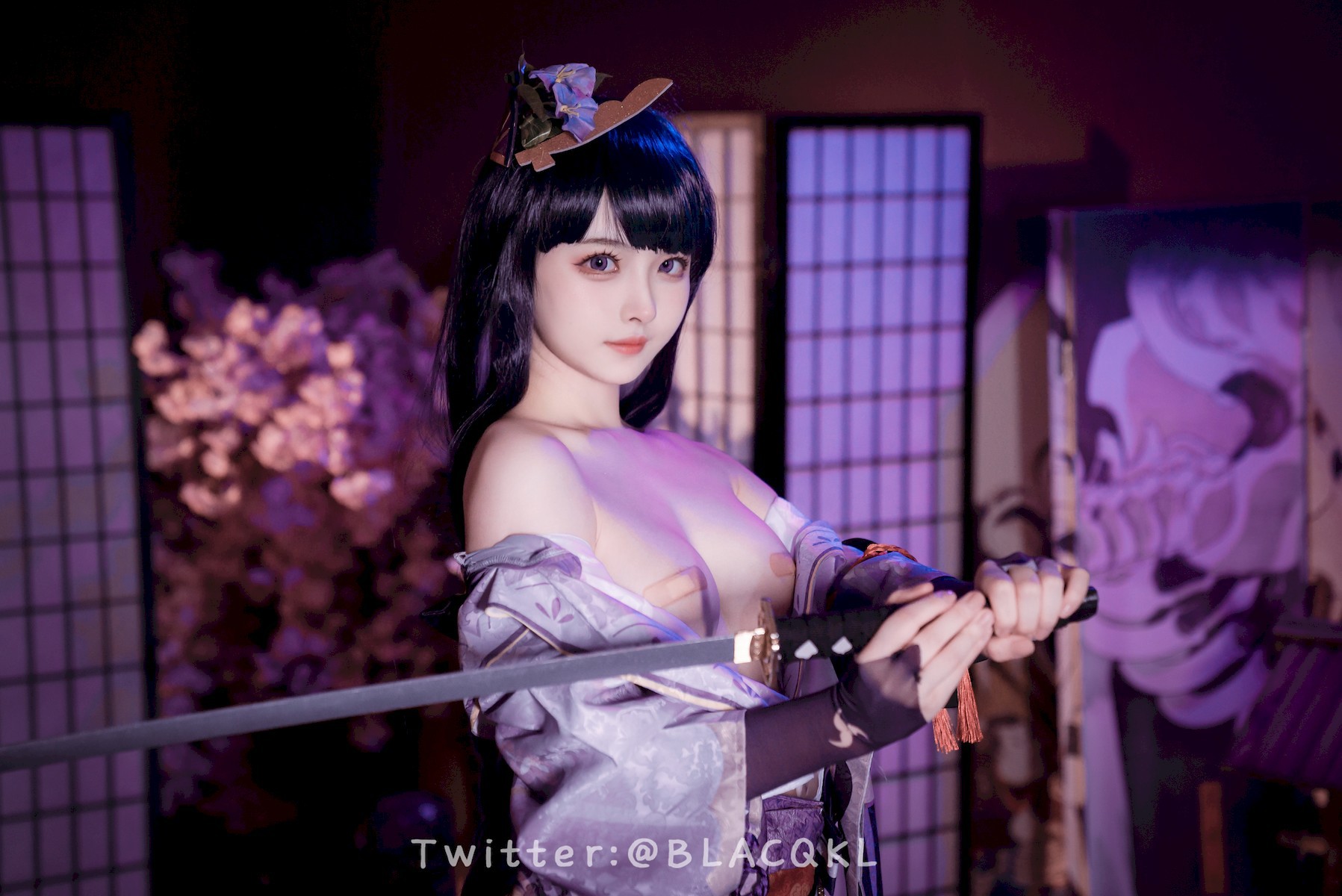 Cosplay白莉愛吃巧克力雷電將軍原版写真