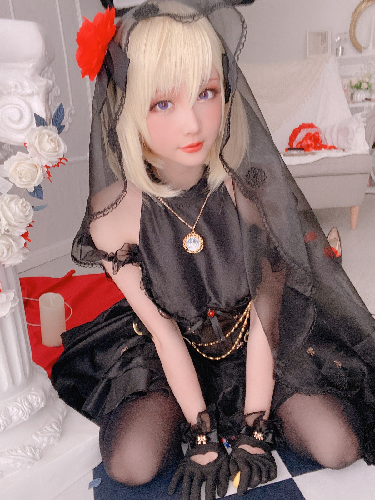 Cosplay星之迟迟HoshililyZ23婚纱4K图集