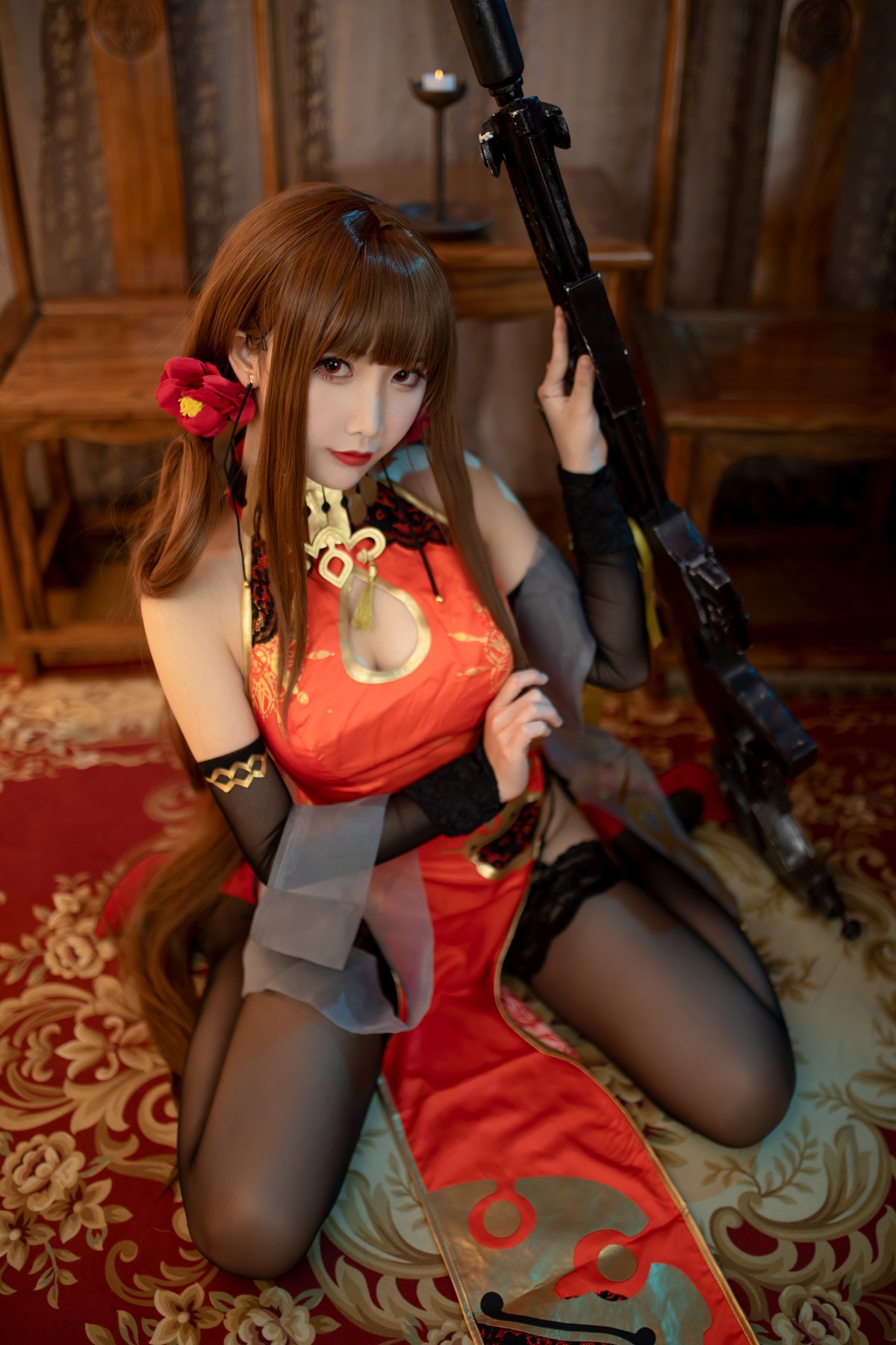 Cosplay面饼仙儿DSR50红牡丹今日更新