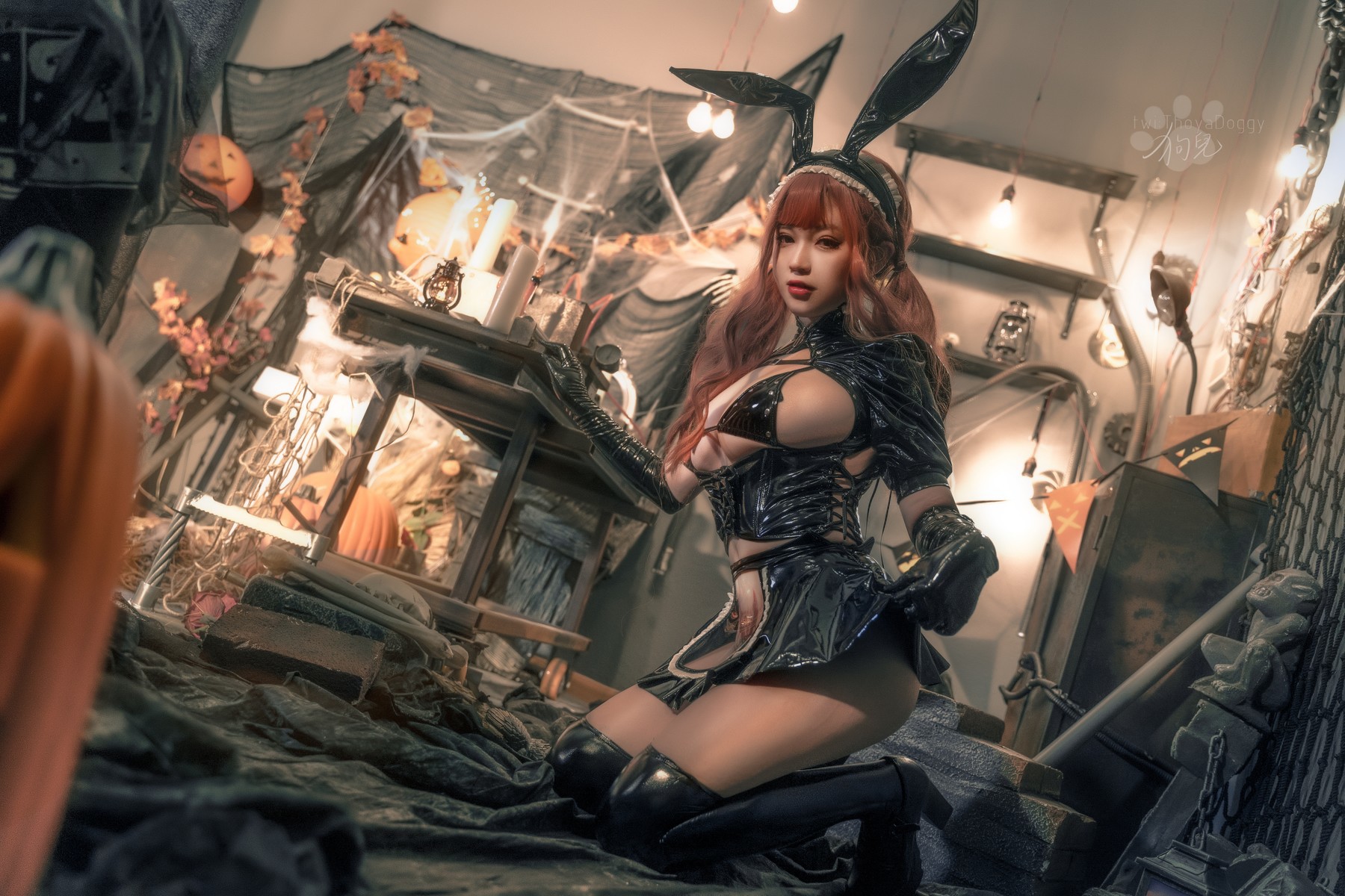 Cosplay奇行家狗崽漆皮兔女仆热门合集