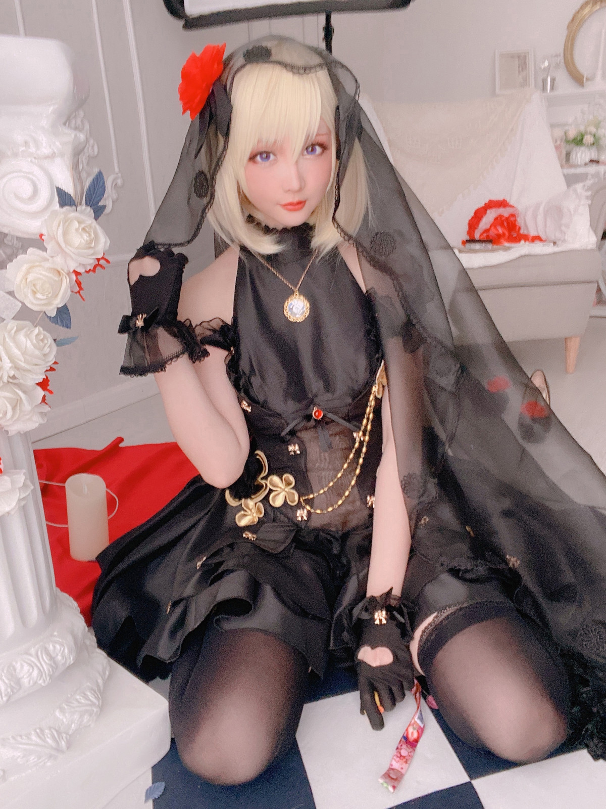 Cosplay星之迟迟HoshililyZ23婚纱4K图集