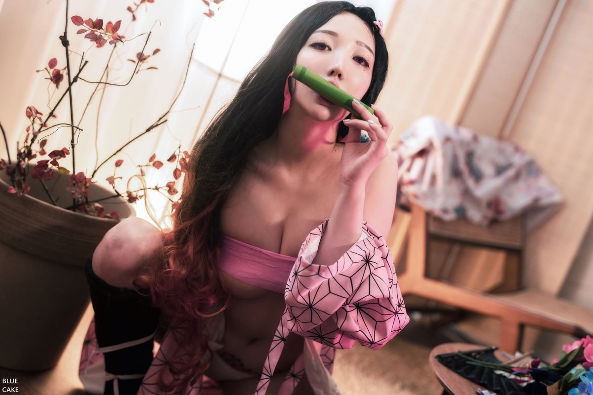 Cos???孫樂樂021BLUECAKEPINKONI100P最新写真
