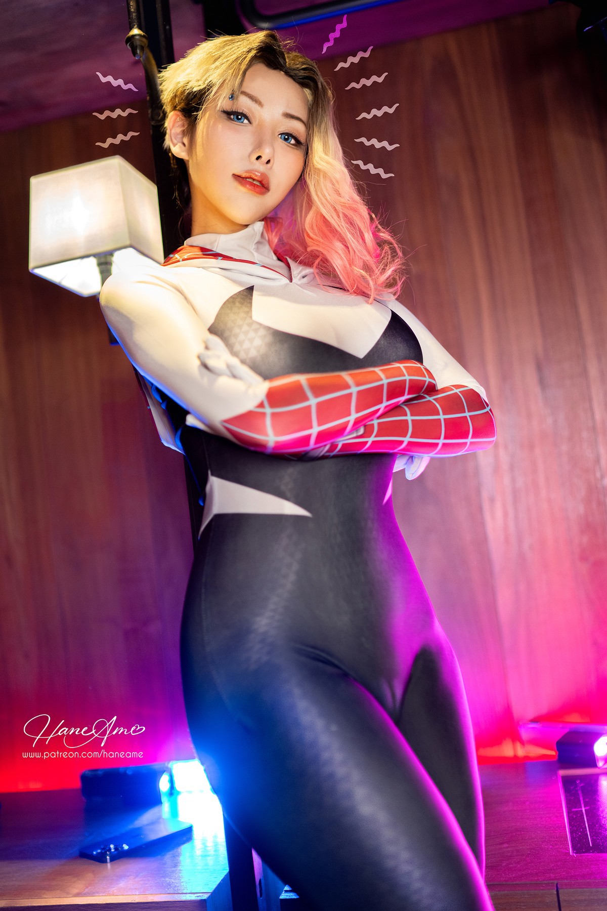 Cosplay雨波HaneAmeGwenSpiderMan高清全套