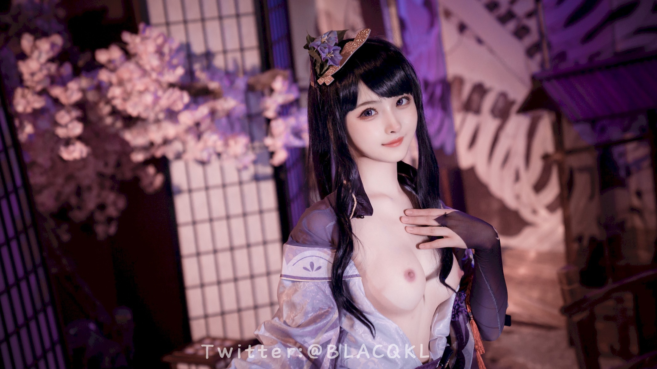 Cosplay白莉愛吃巧克力雷電將軍原版写真