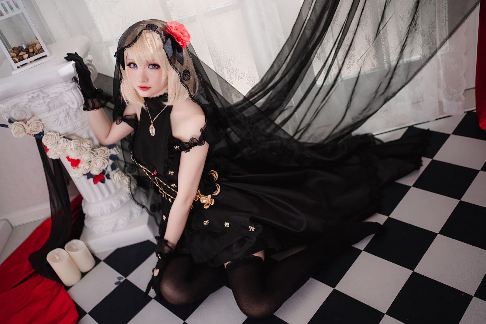 Cosplay星之迟迟HoshililyZ23婚纱4K图集