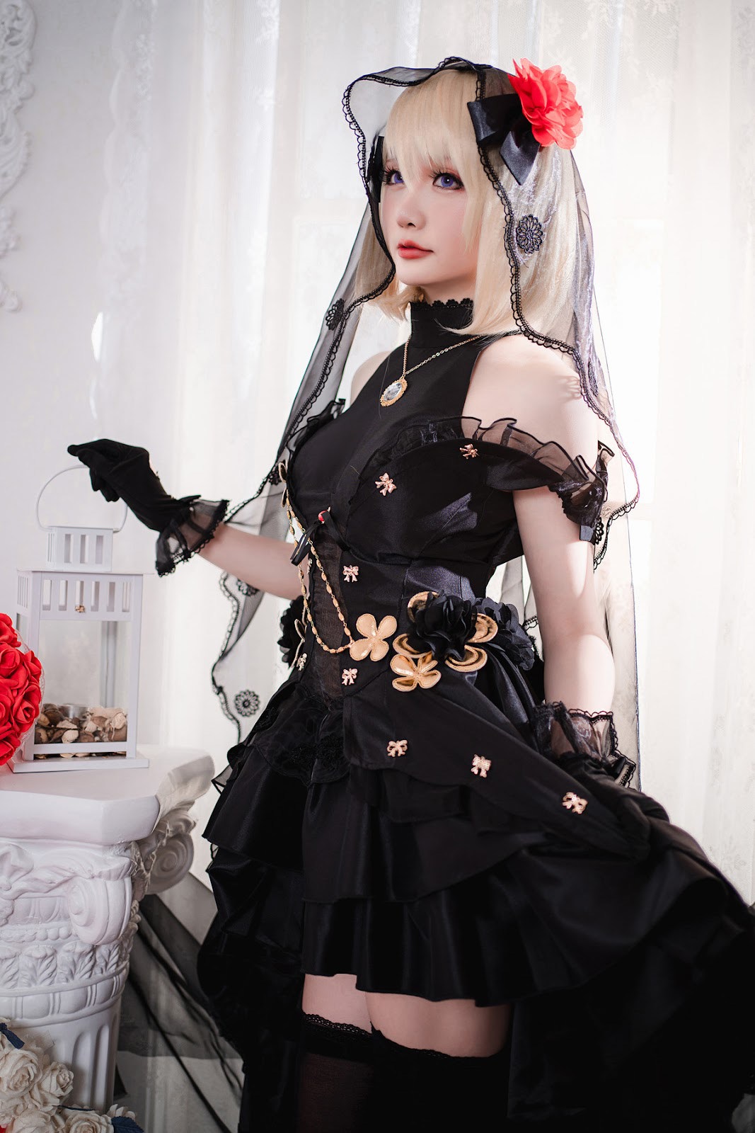 Cosplay星之迟迟HoshililyZ23婚纱4K图集