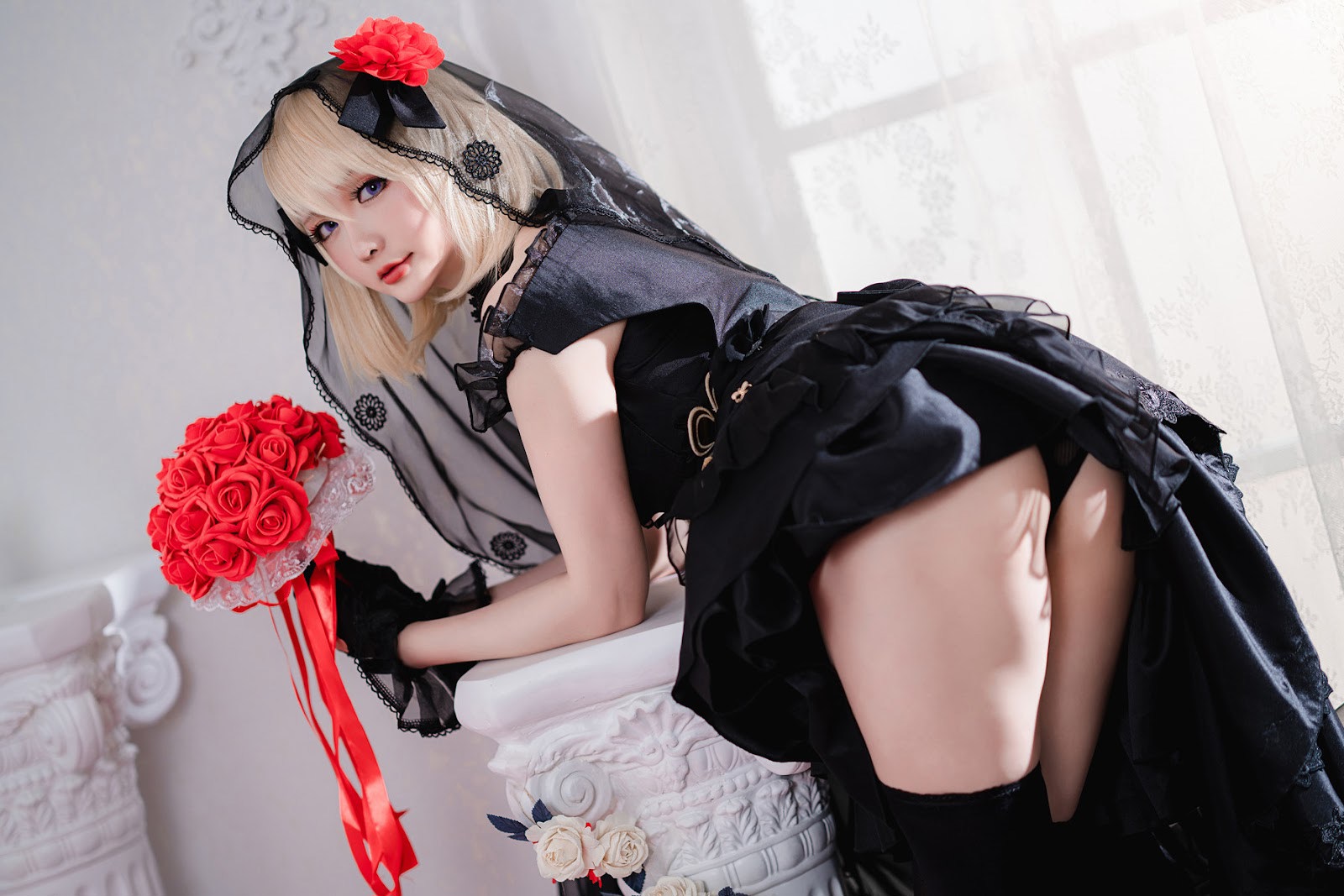 Cosplay星之迟迟HoshililyZ23婚纱4K图集