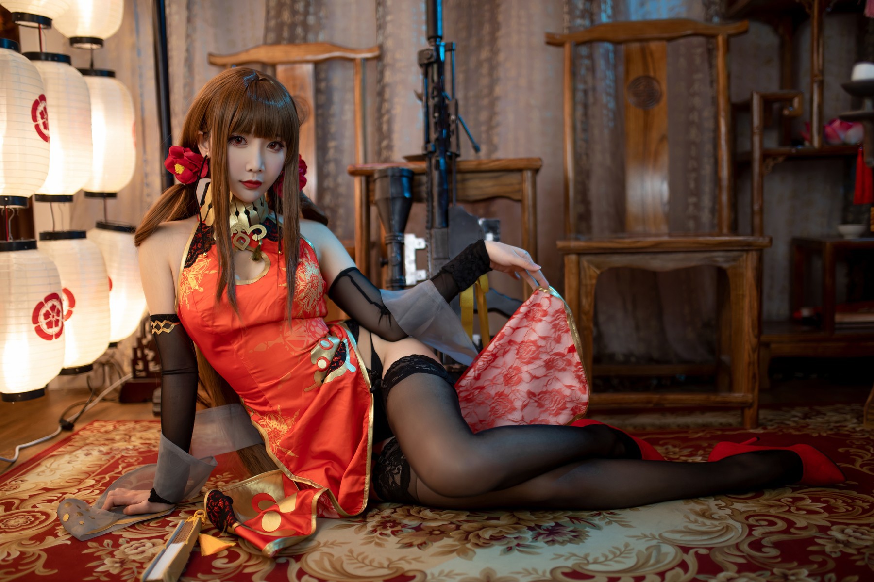 Cosplay面饼仙儿DSR50红牡丹今日更新