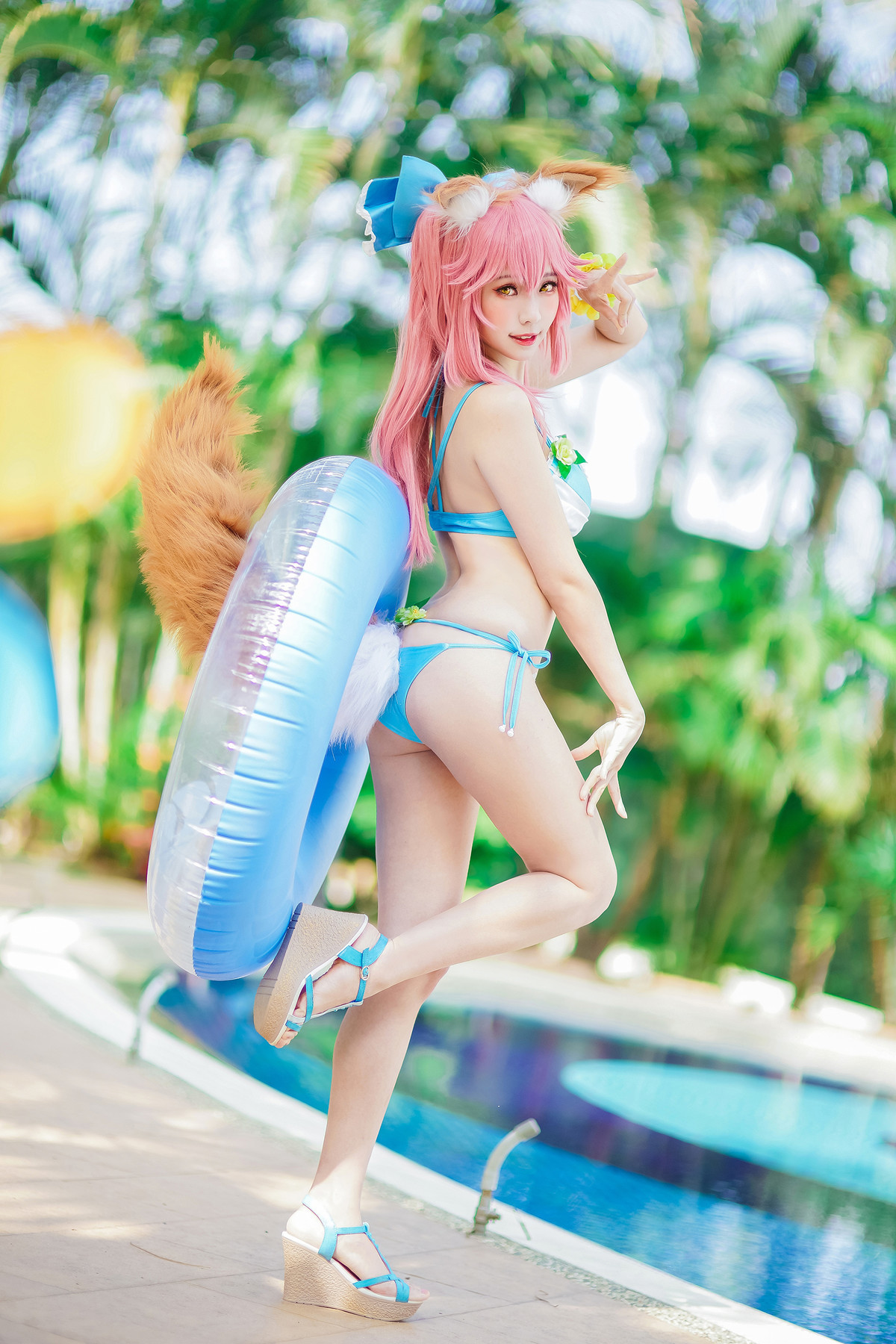 CosplayElyEE子玉藻前泳池写真集