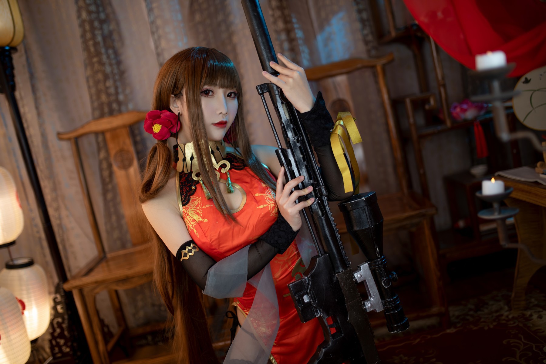 Cosplay面饼仙儿DSR50红牡丹今日更新
