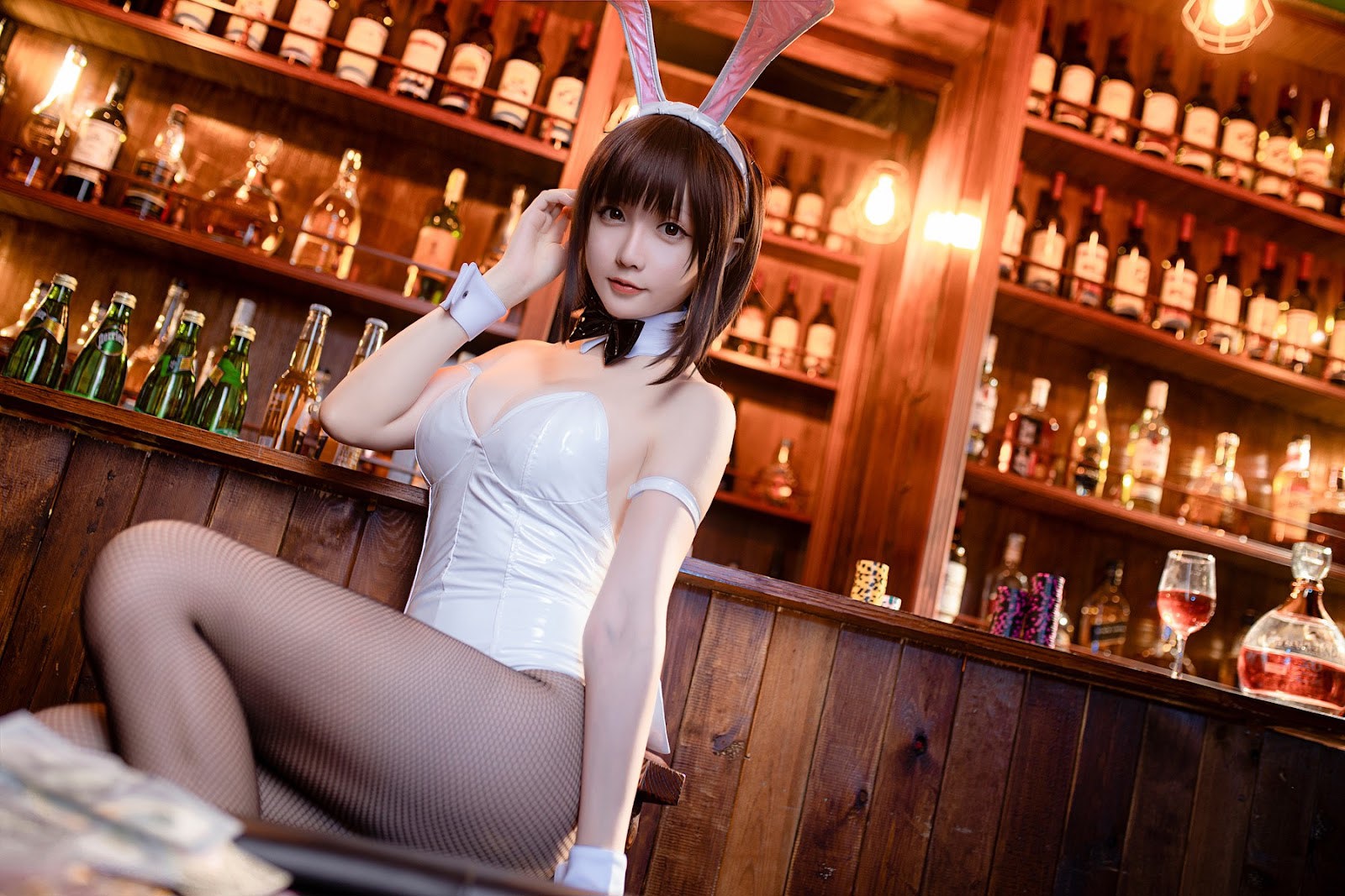 Cosplay星之迟迟Hoshilily加藤惠兔女郎免费福利