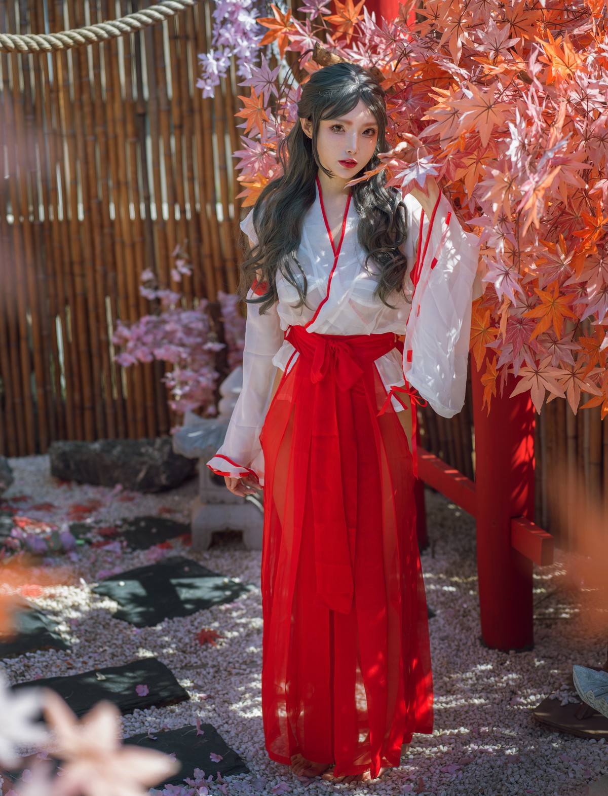 Cosplay夏小秋秋秋汤池巫女今日更新