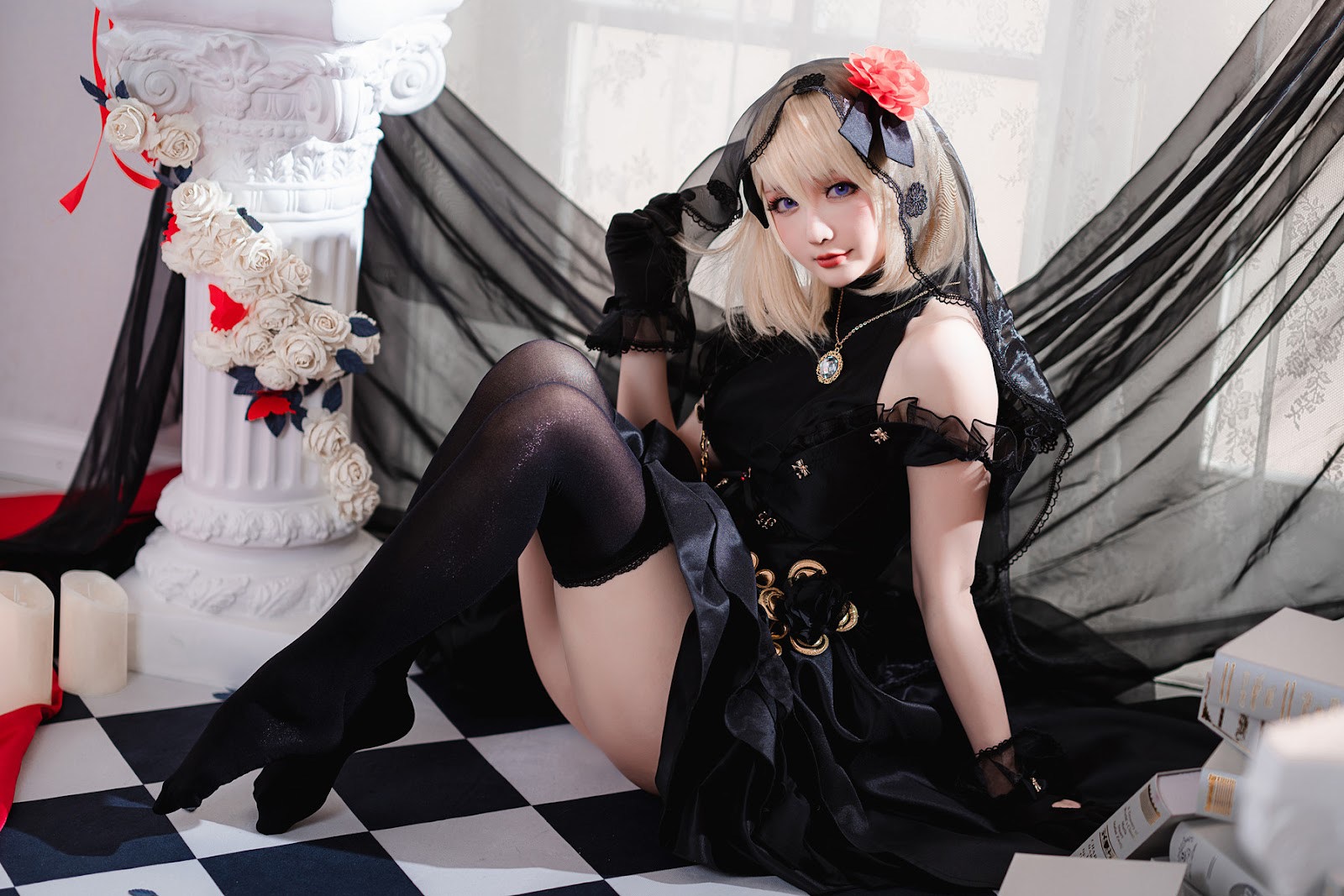 Cosplay星之迟迟HoshililyZ23婚纱4K图集
