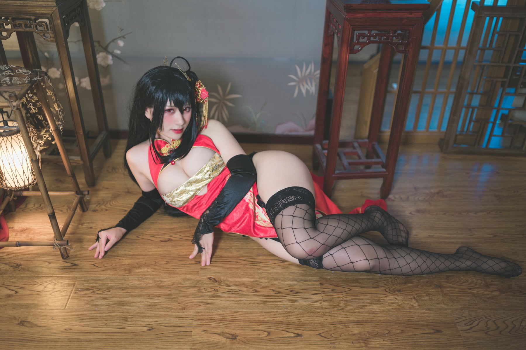 Cosplay柘烟Zuken大凤旗袍原版写真
