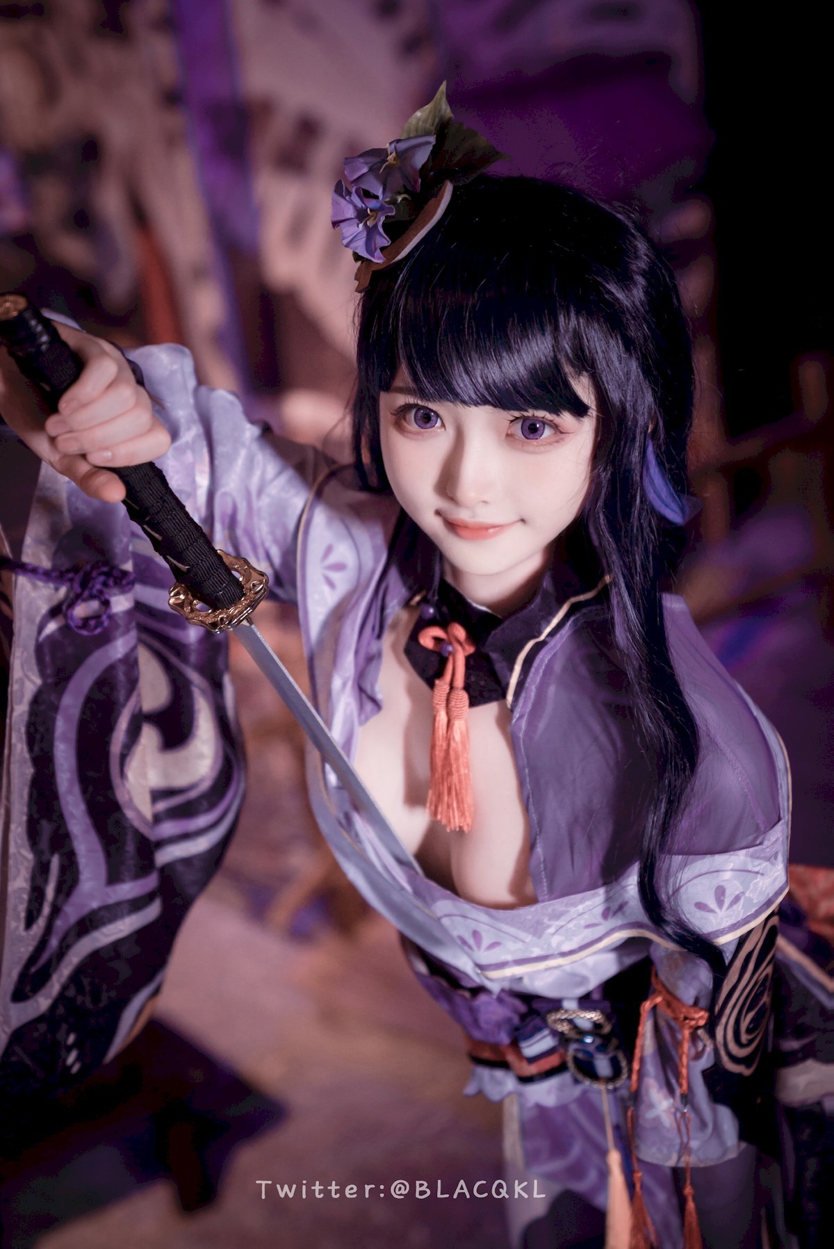 Cosplay白莉愛吃巧克力雷電將軍原版写真
