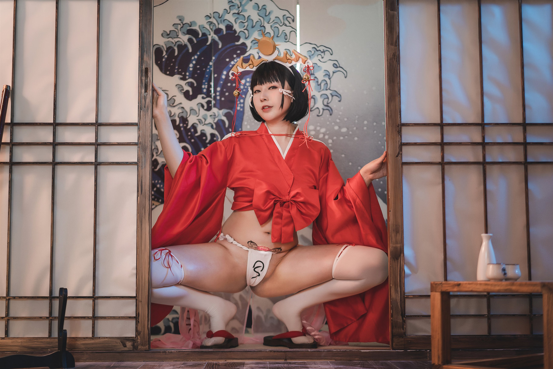 Cosplay小容仔咕咕咕黑兽巫女辉夜作品集
