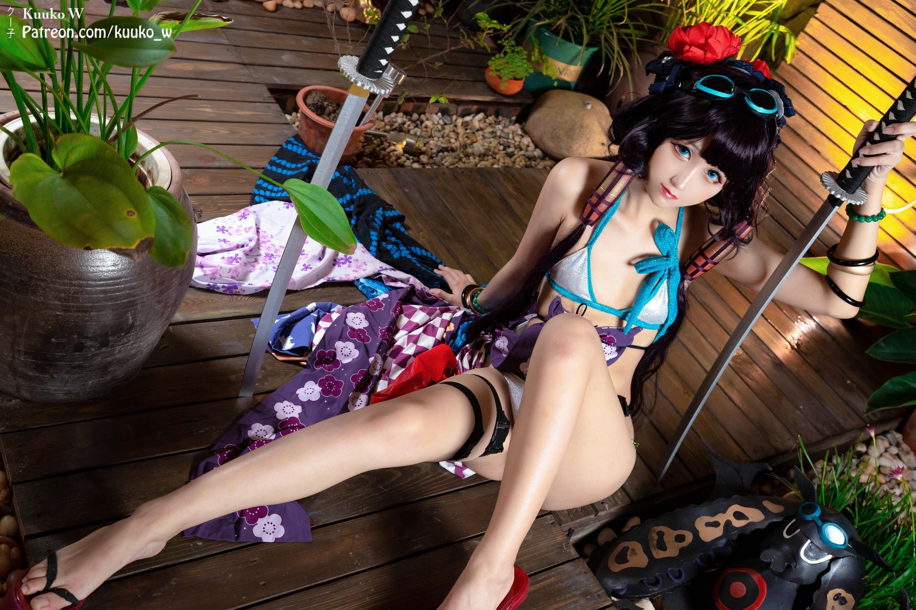 CosplayKuukoWクー子HoukusaiSaber网红写真
