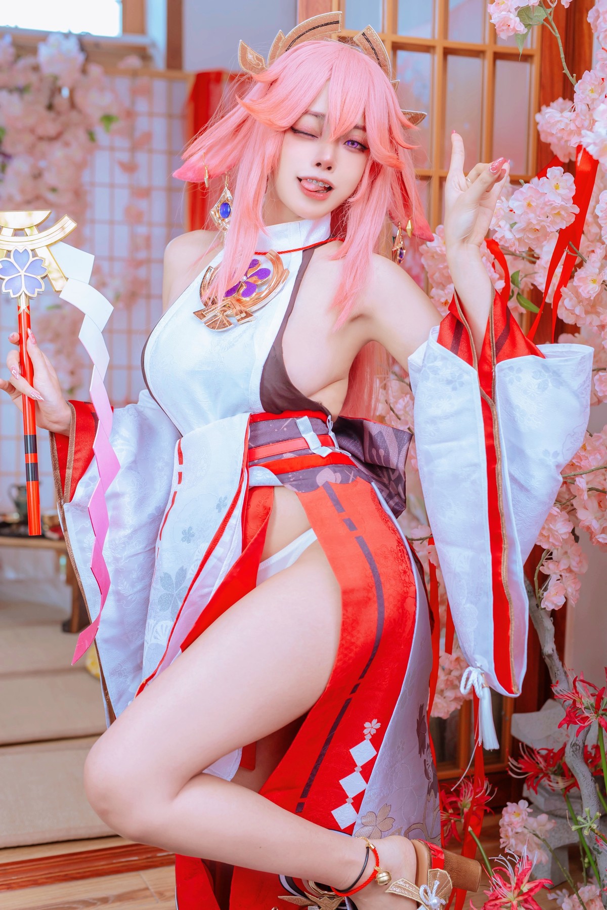 Cosplay日本性感萝莉Byoru八重神子雷電将軍Set01在线预览