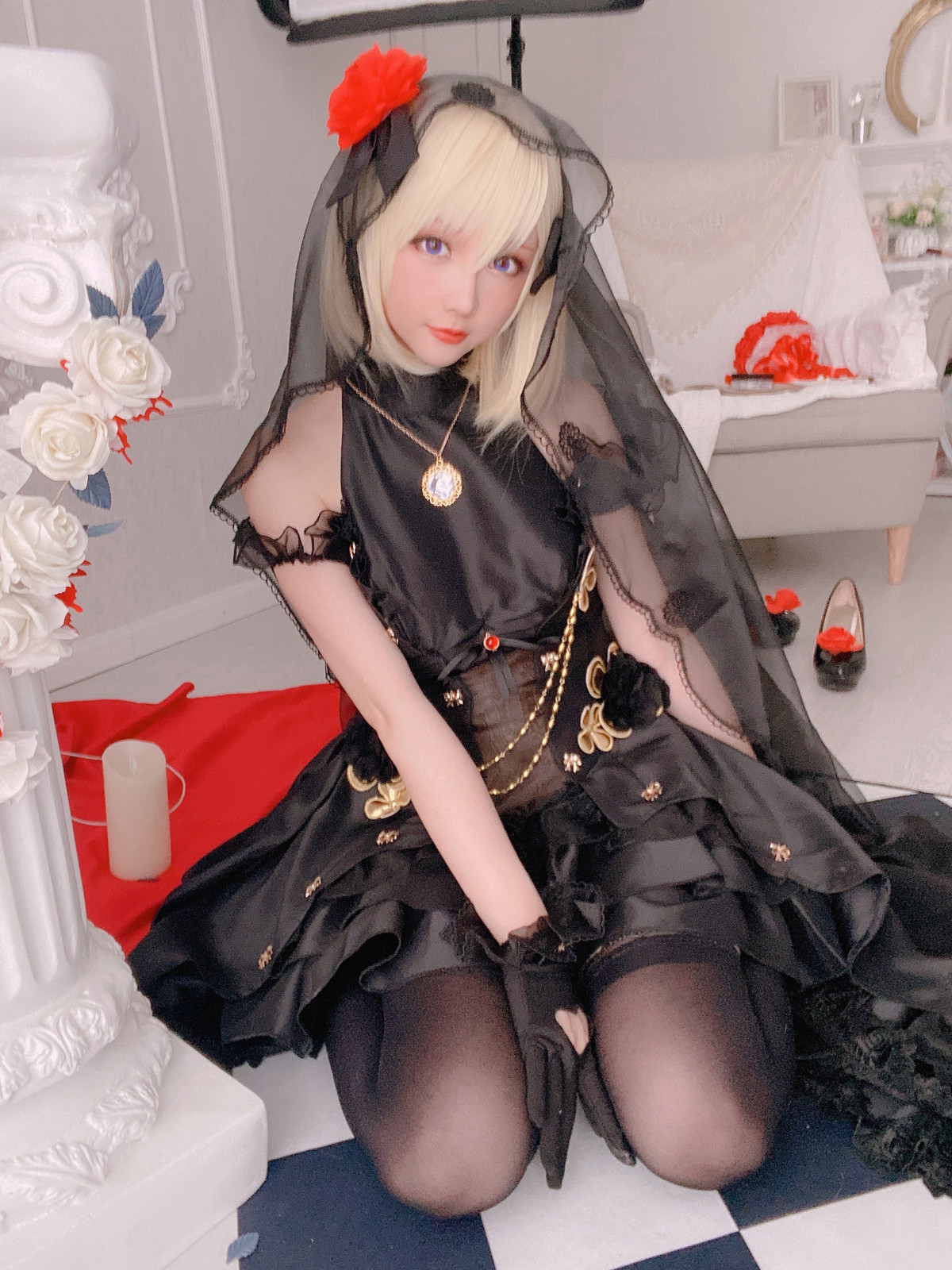 Cosplay星之迟迟HoshililyZ23婚纱4K图集